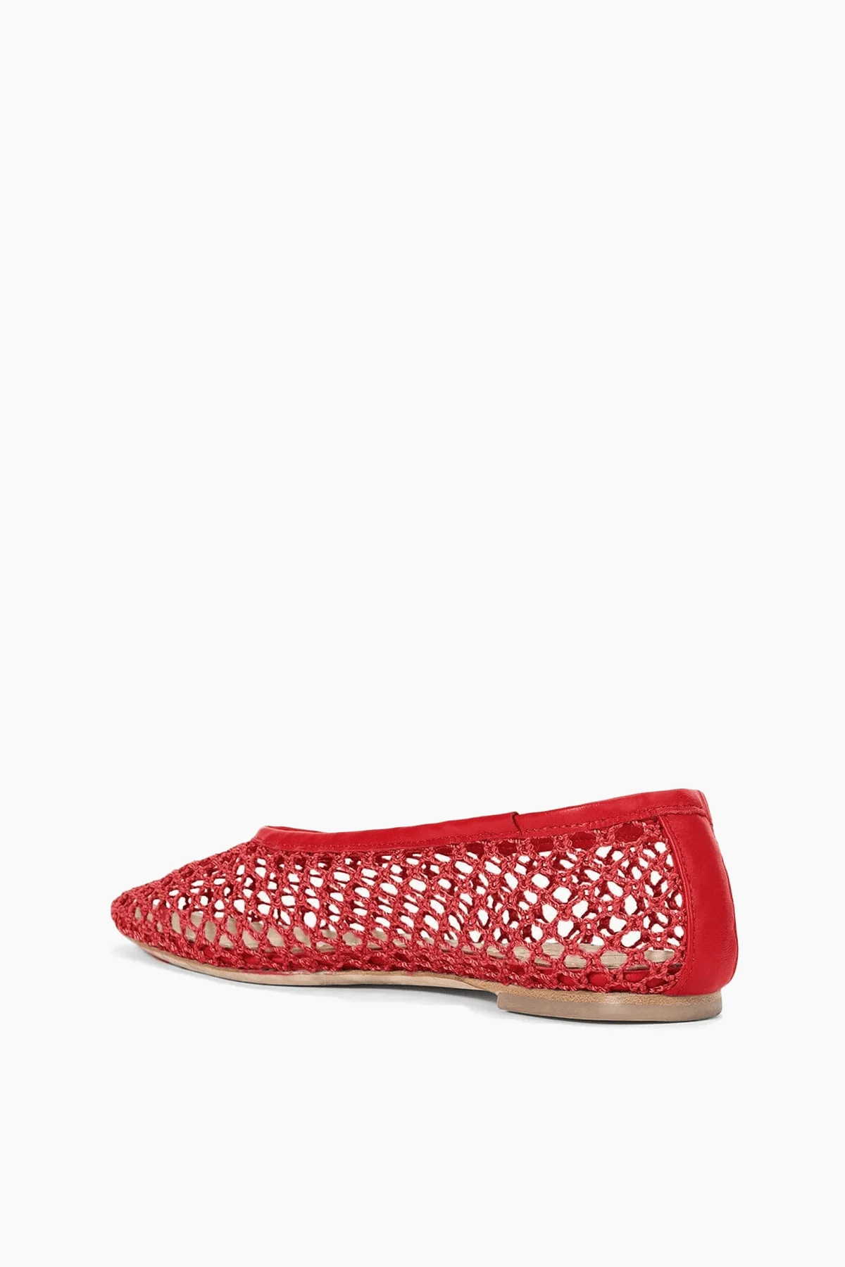 Alba Ballet Flat in Red Netting - Image 4