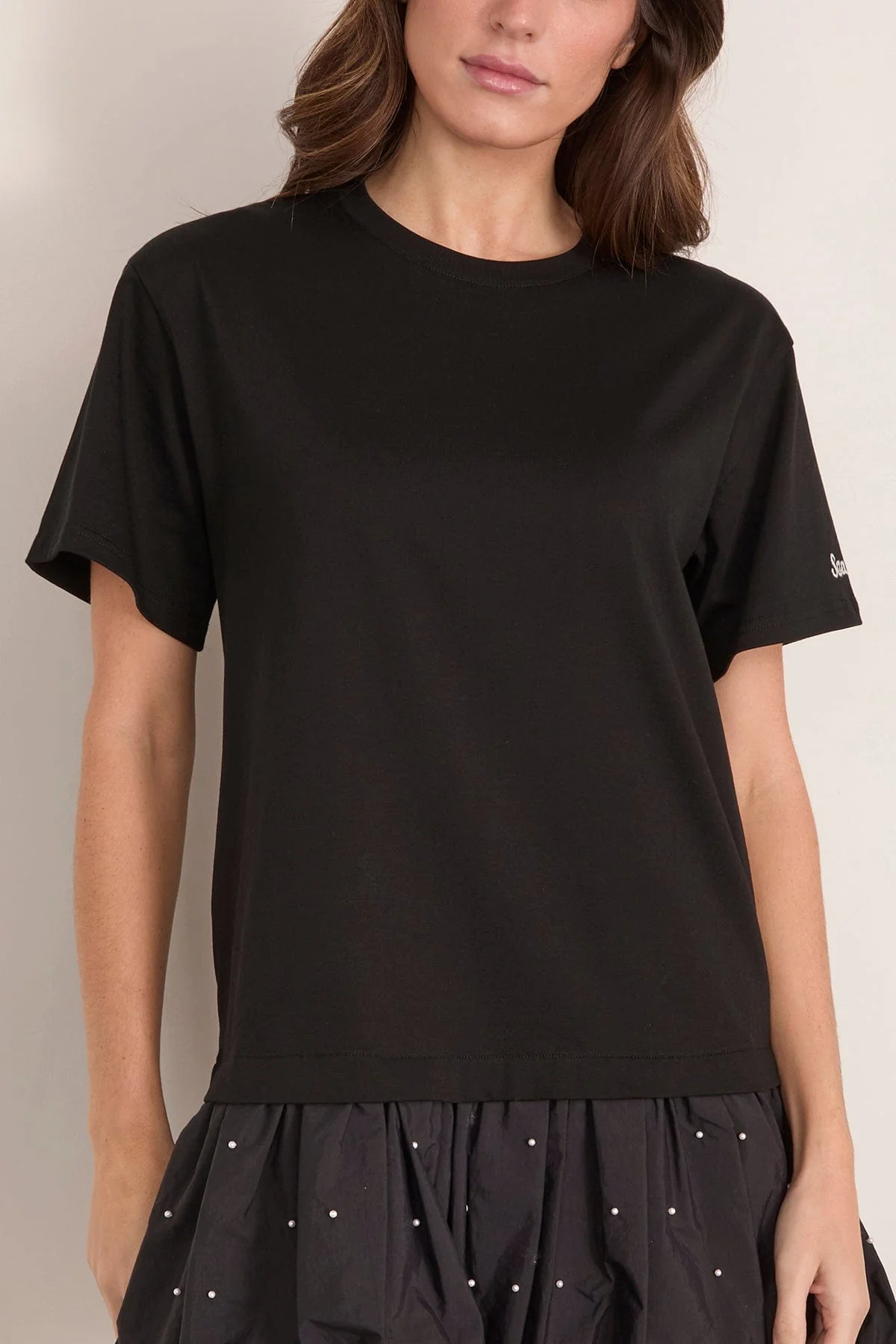Alberta Pearl T-Shirt Dress in Black - Image 3