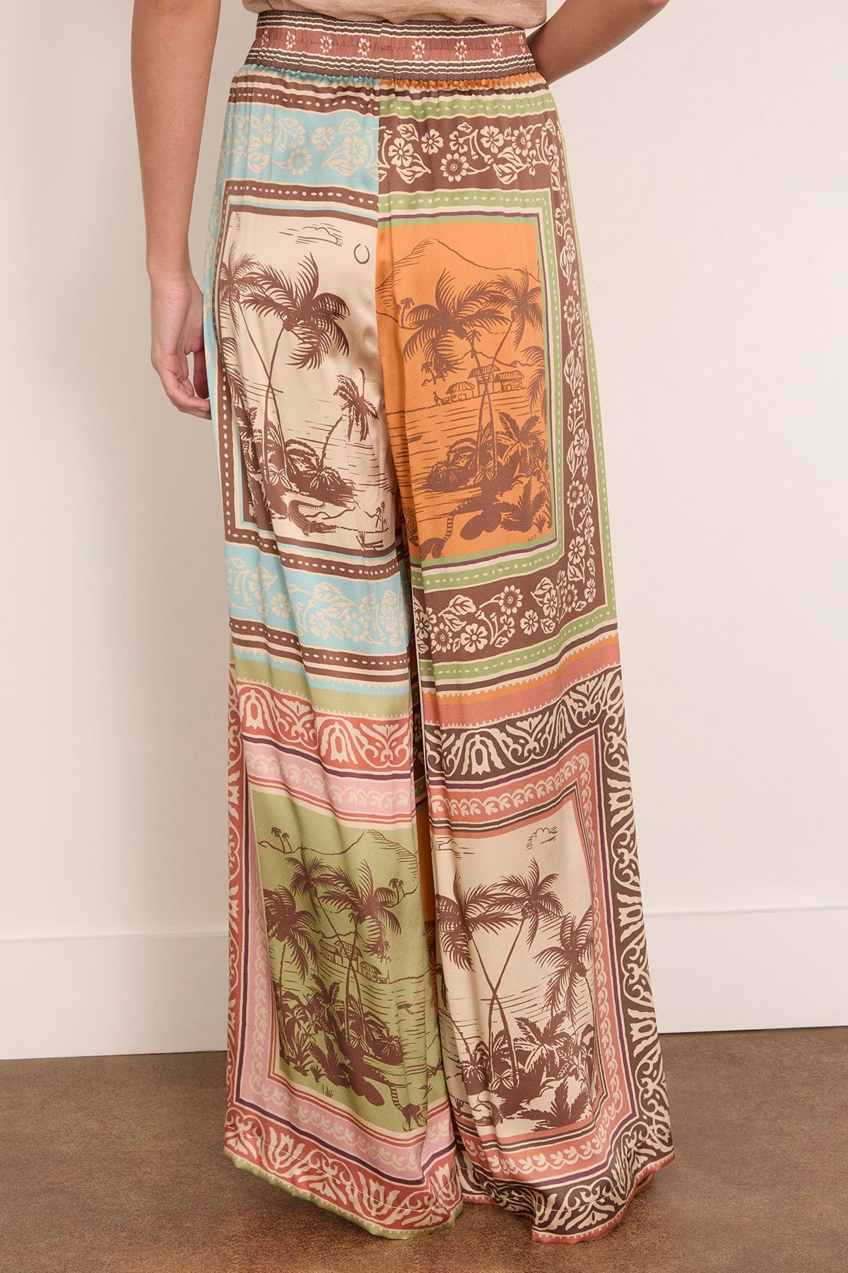 Alberta Silk Pant in Multi - Image 4