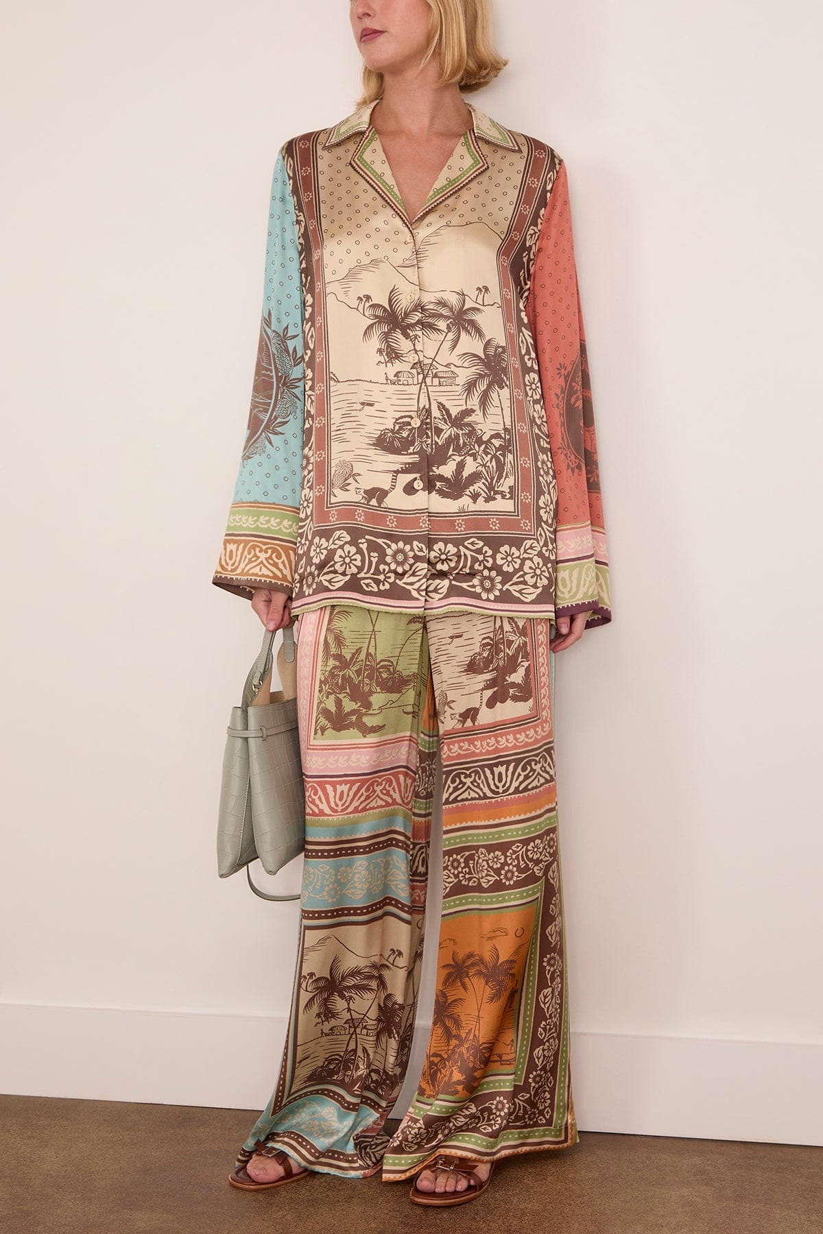 Alberta Silk Shirt in Multi - Image 2