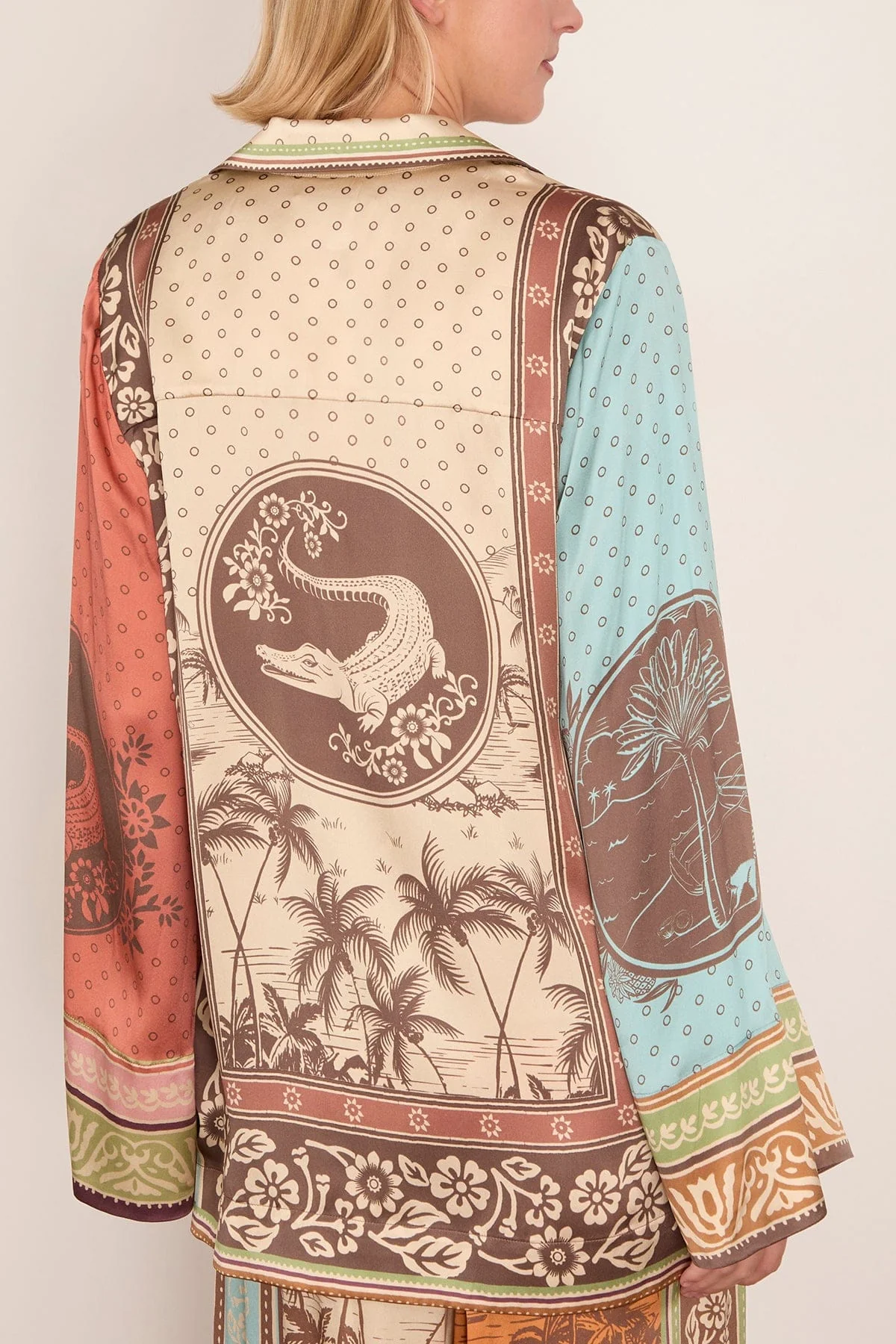 Alberta Silk Shirt in Multi - Image 4