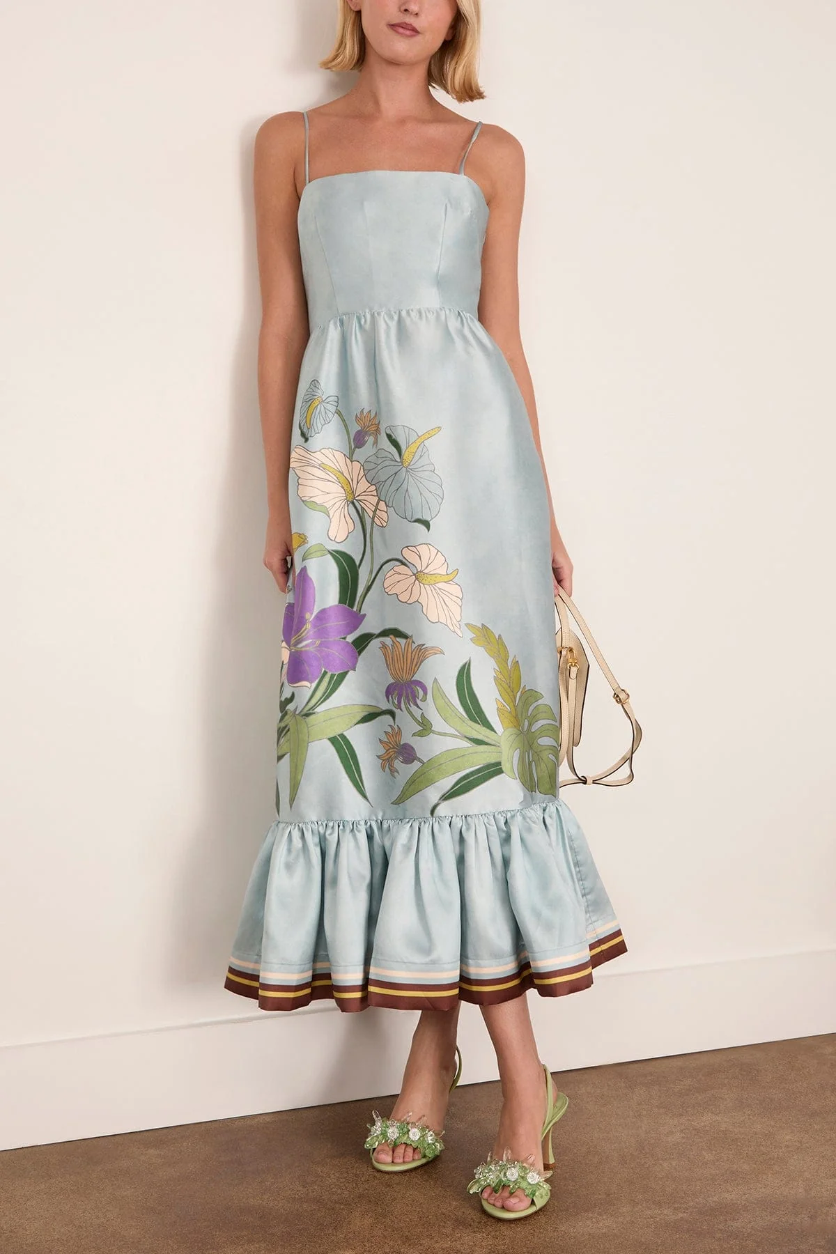 Alfie Midi Dress in Ice Blue - Image 2