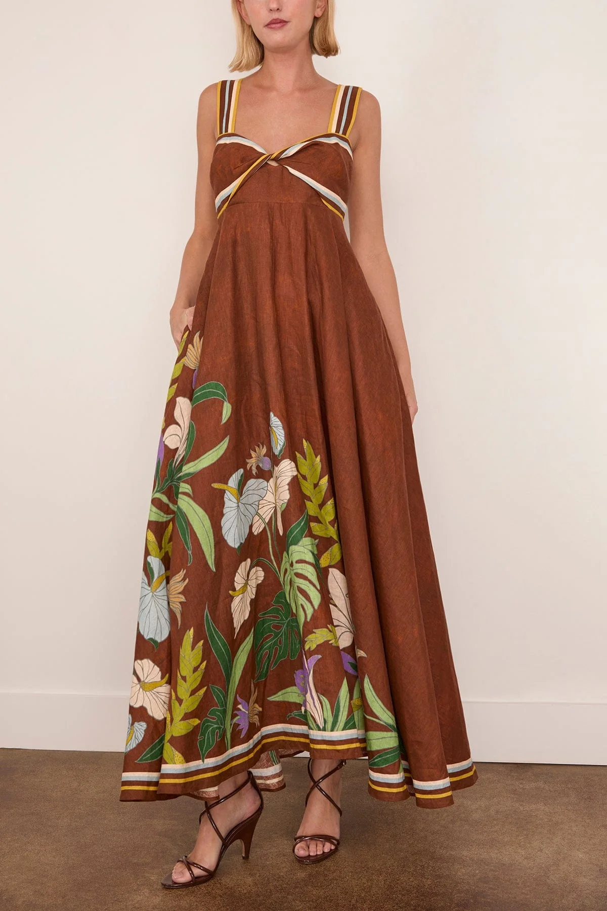 Alfie Twist Sundress in Chocolate - Image 3