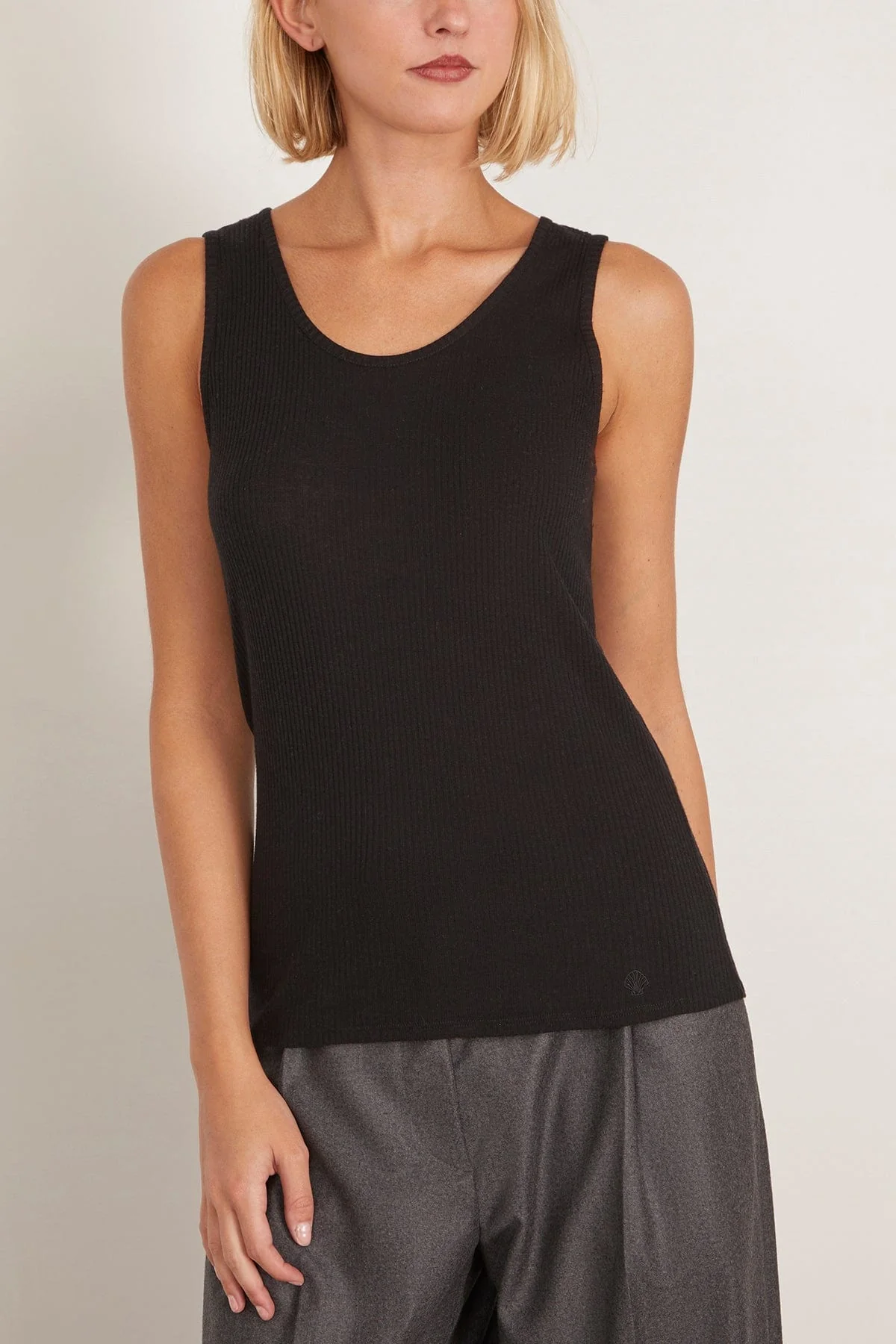 Alicudi Tank Top in Black - Image 3