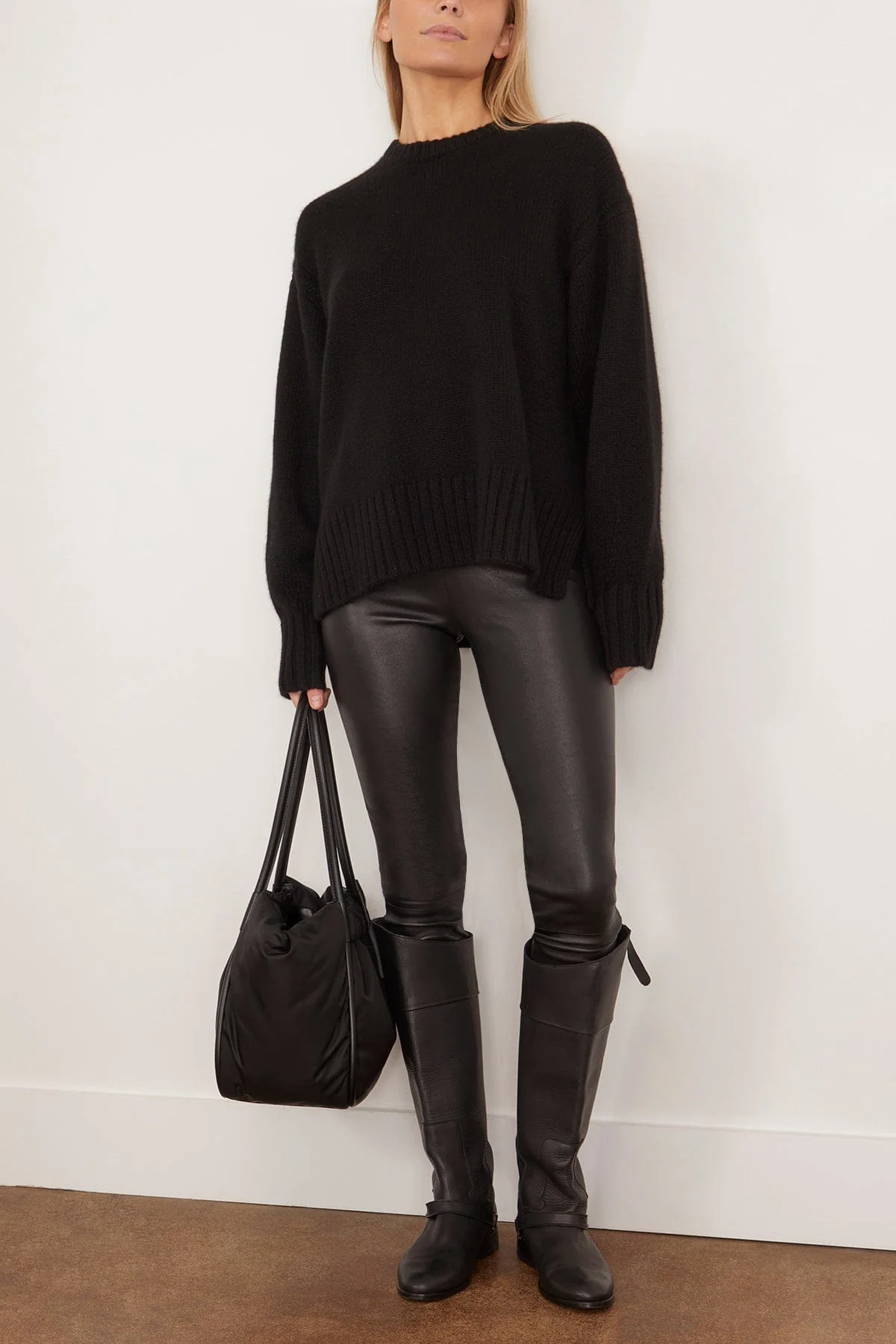 Ankle Leather Legging in Black - Image 2