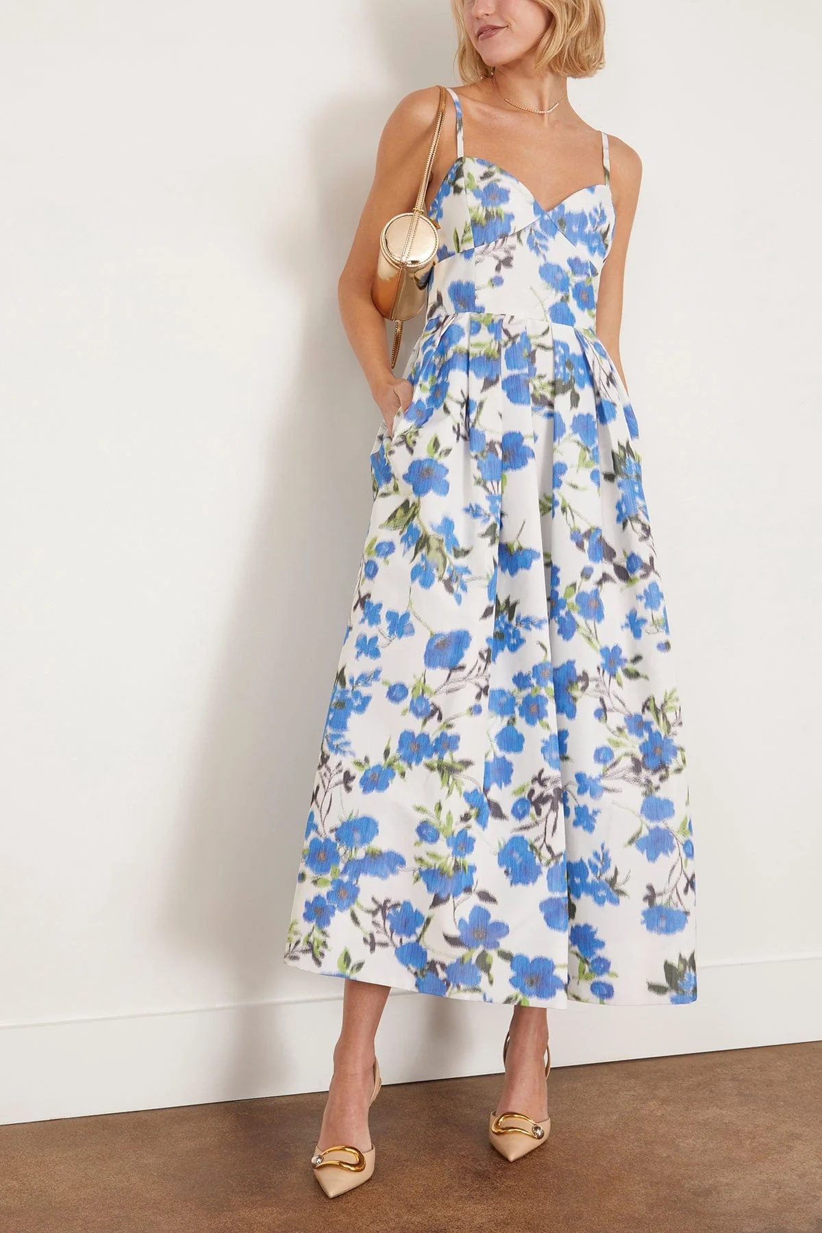 Annette Dress in Ivory/Bellflower Multi - Image 2