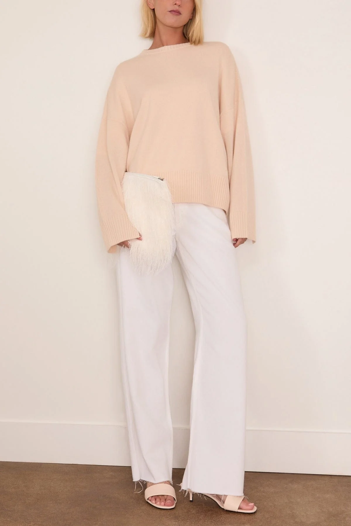 Anton Crewneck Sweater in Light Pink - Image 2