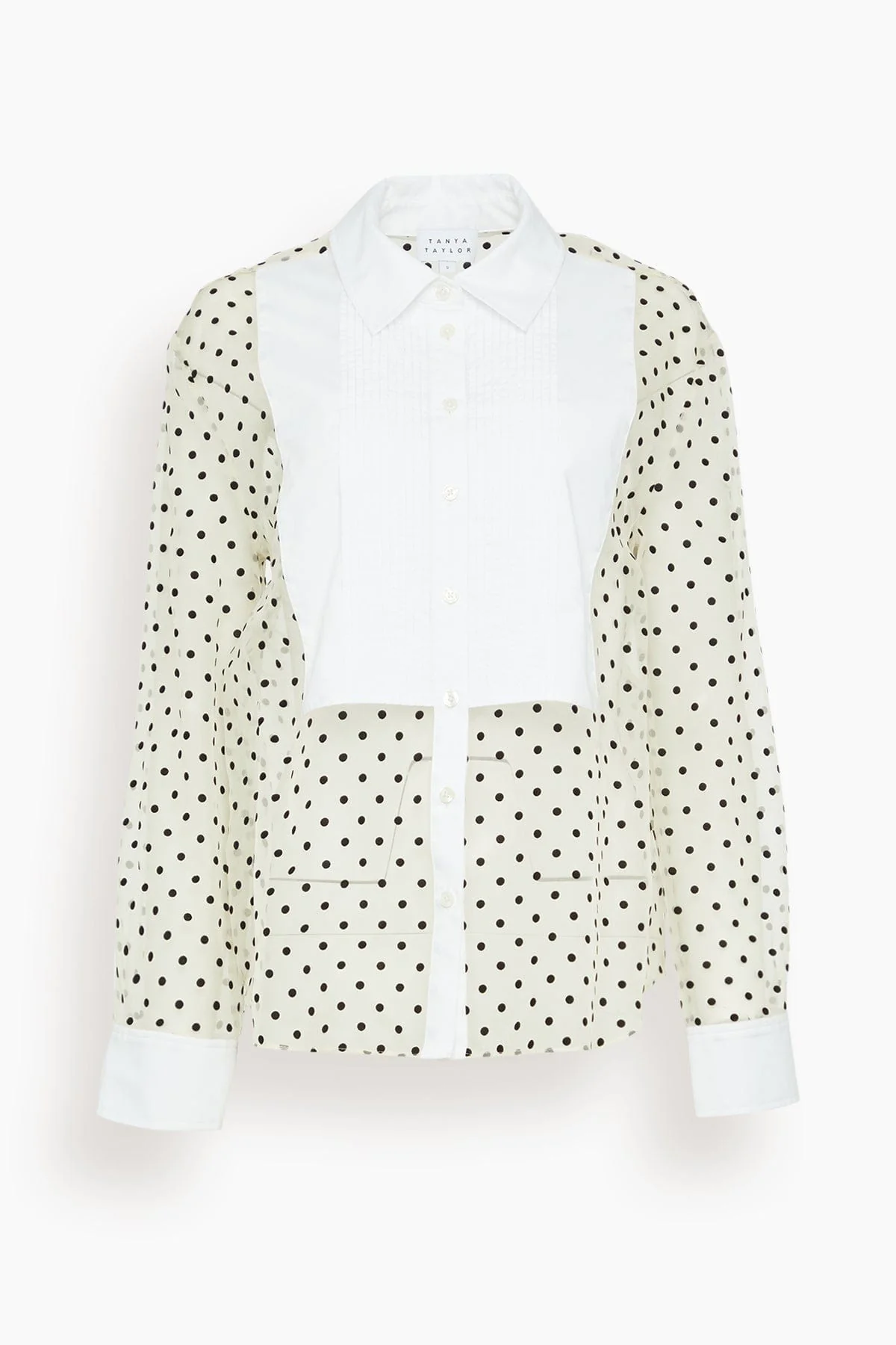 Arielle Top in Cream/Black/Optic White Multi