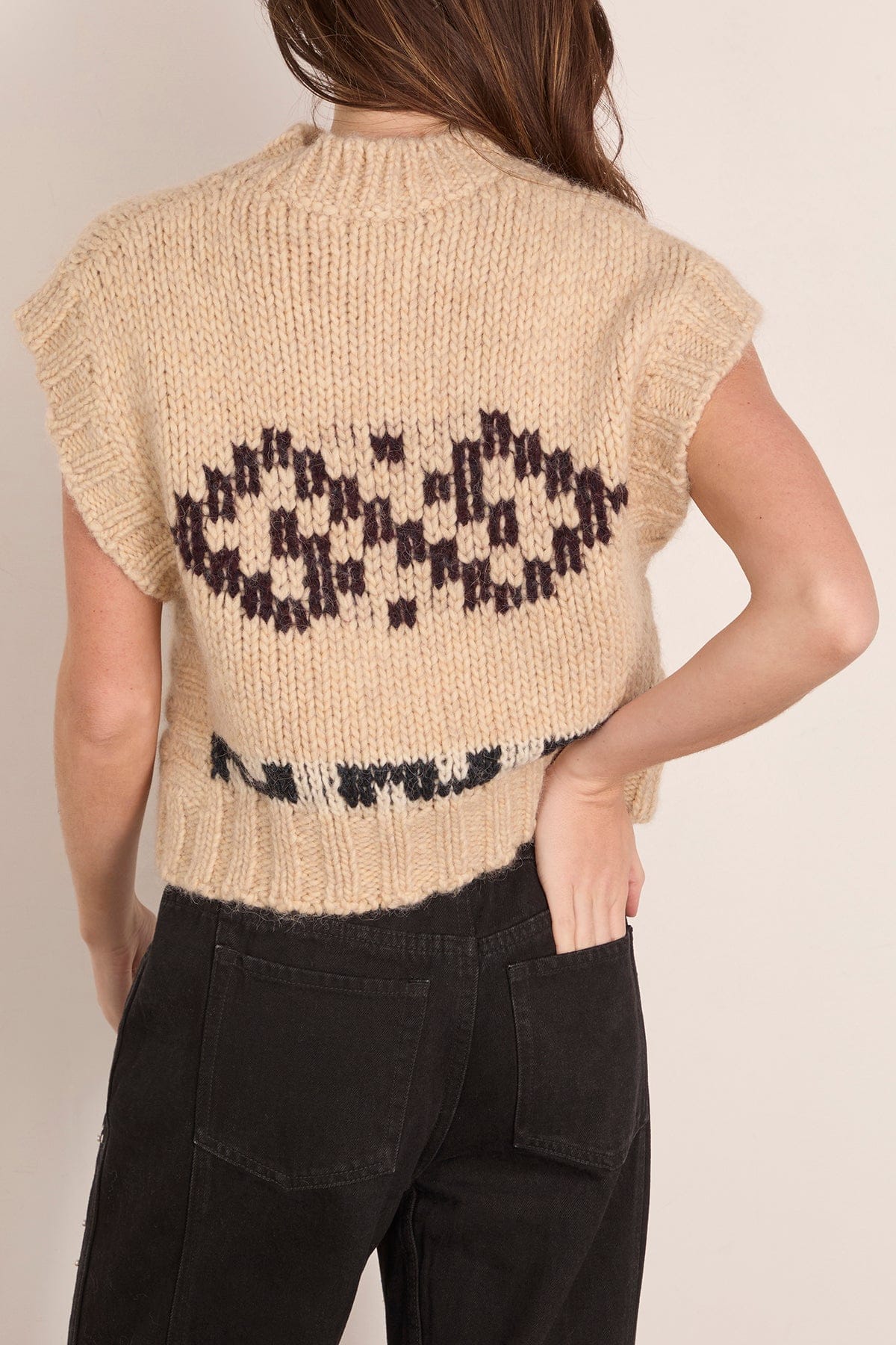 Attica Jacquard Vest in Honey - Image 4