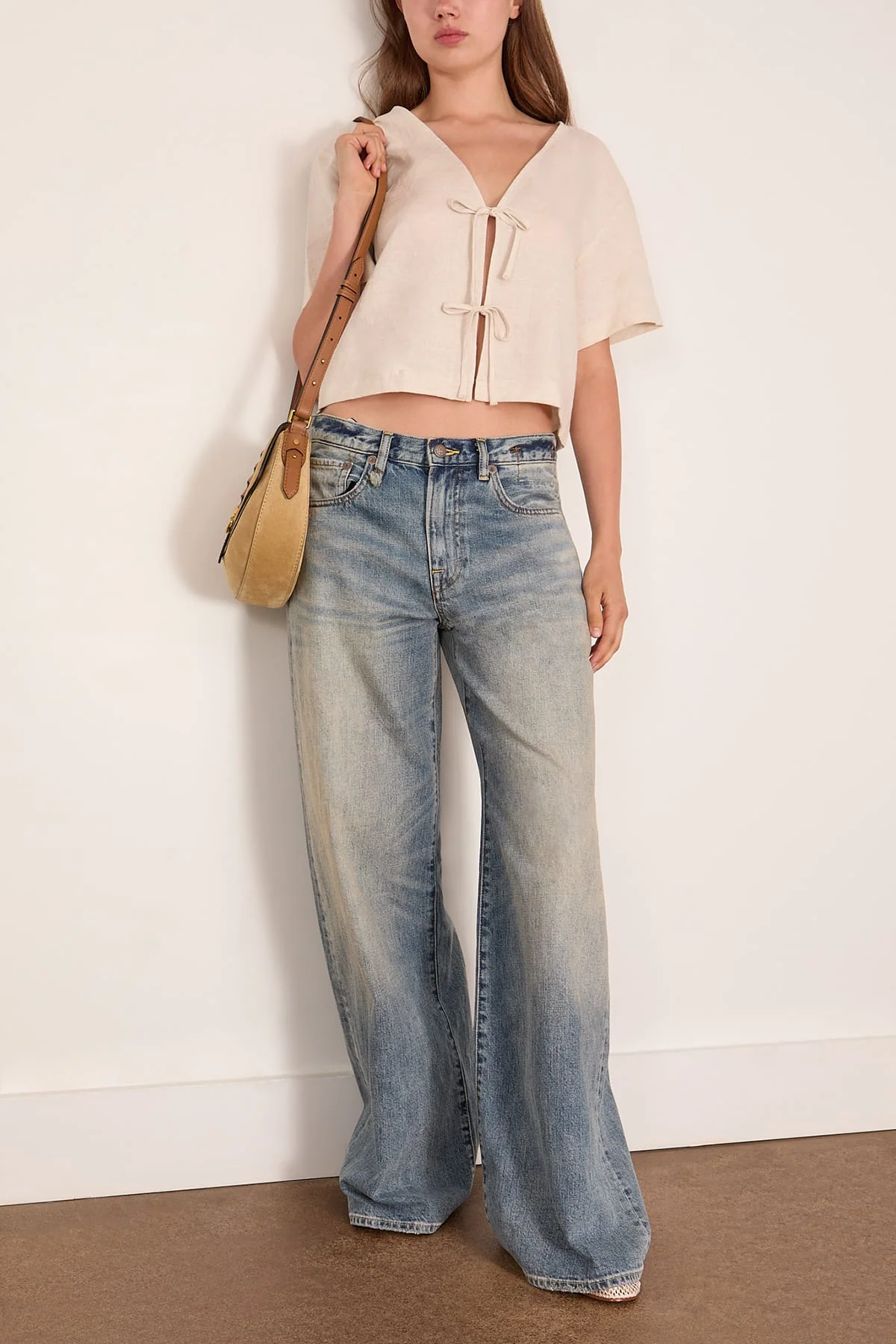 Ava Linen Top in Natural - Image 2