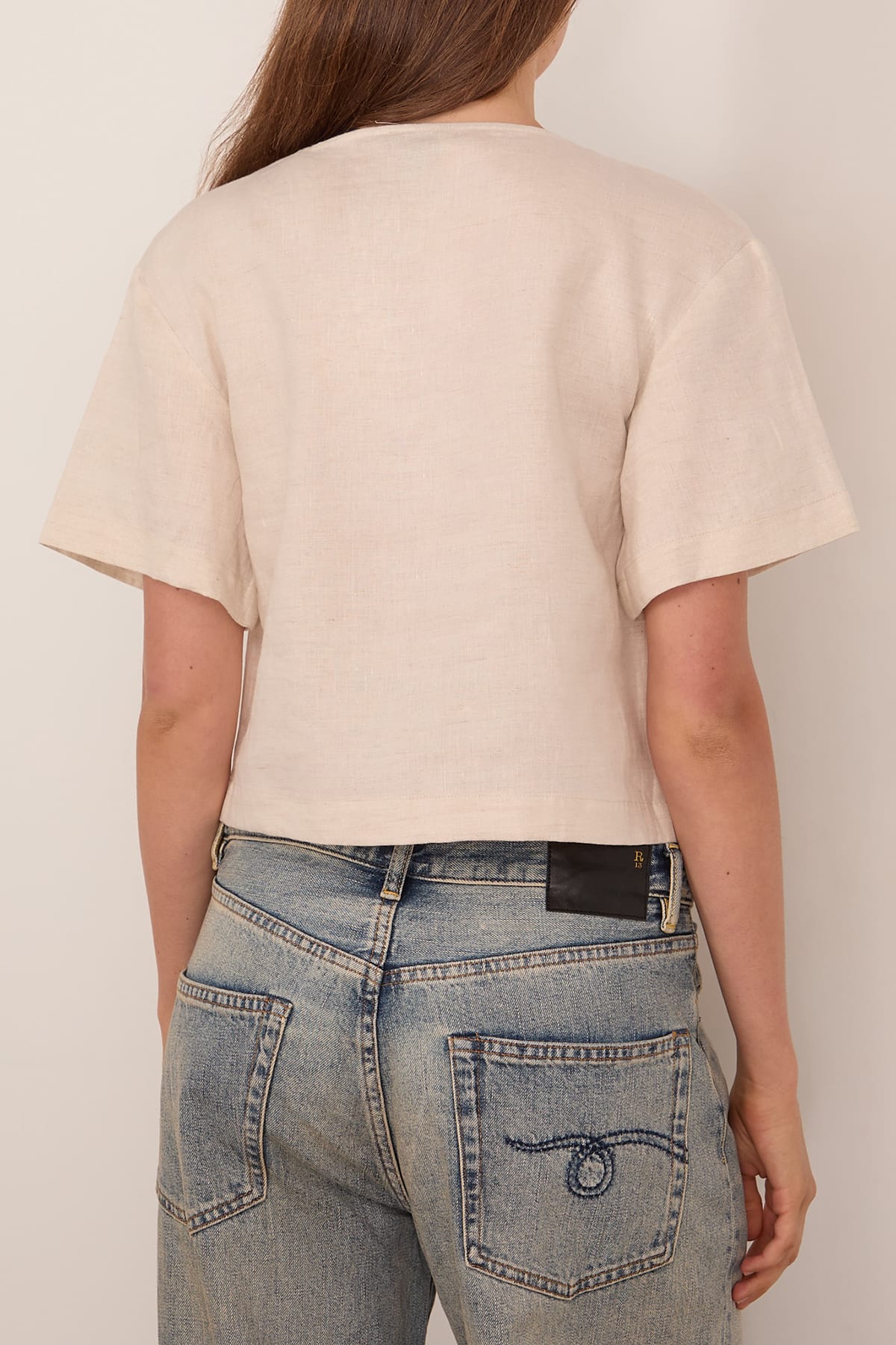 Ava Linen Top in Natural - Image 4