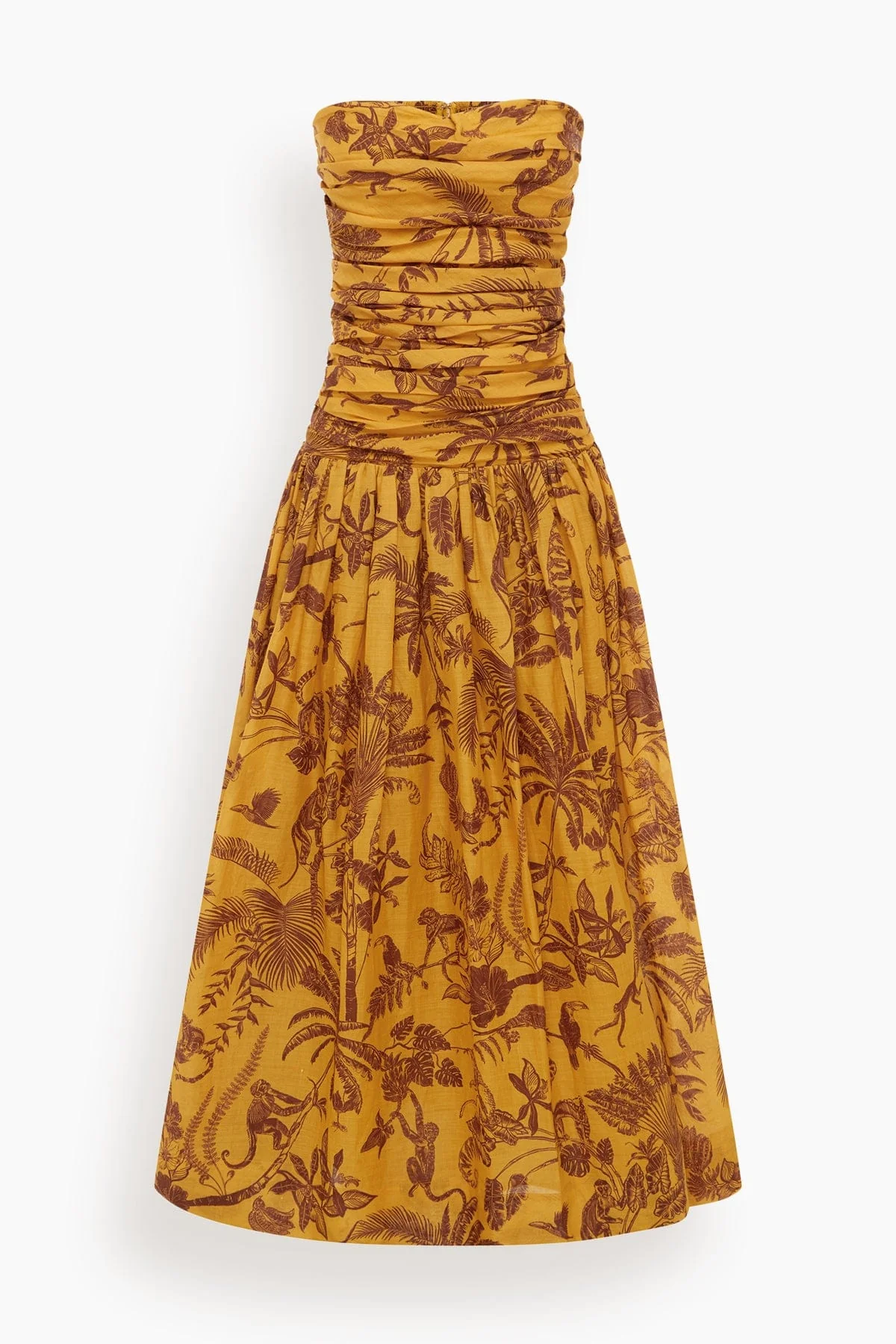 Banana Blossom Ruched Gown in Multi