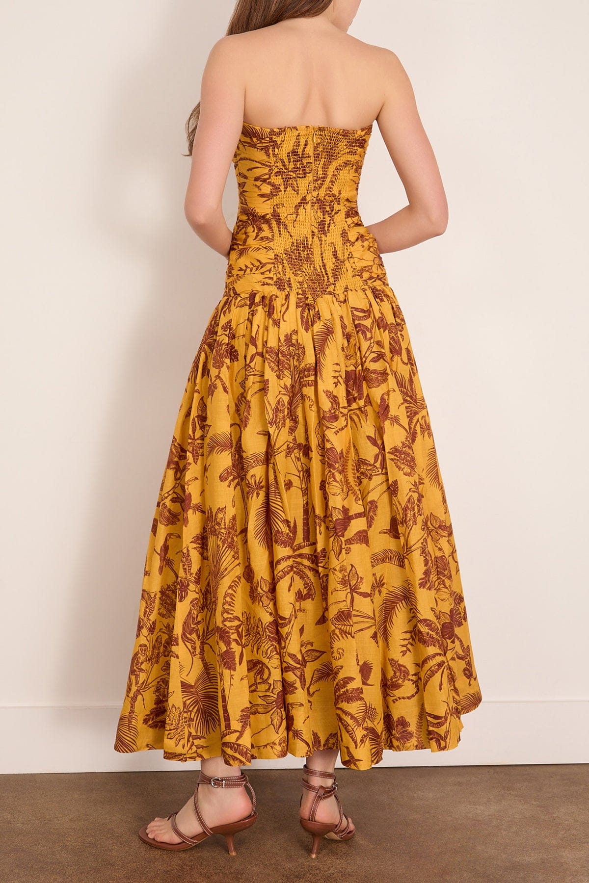Banana Blossom Ruched Gown in Multi - Image 4