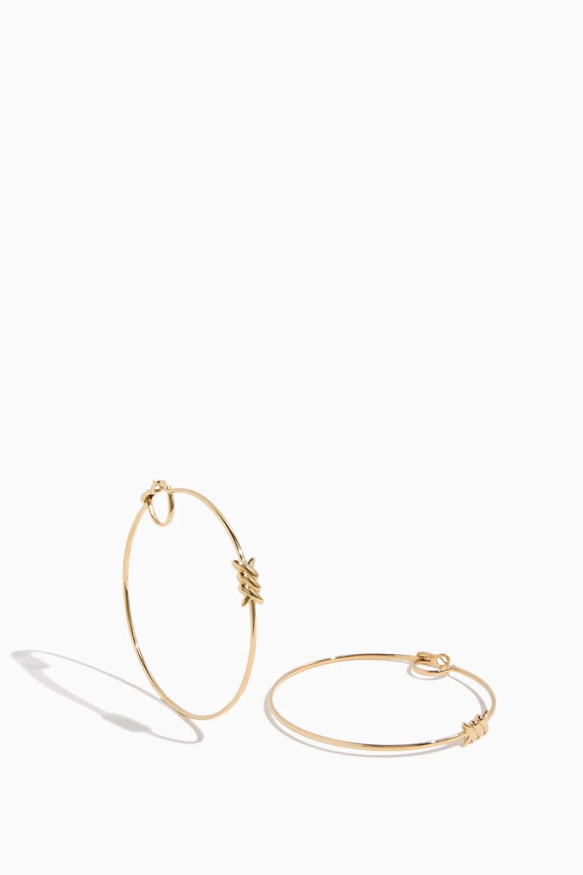 Barb Hoop Earrings in 18k Yellow Gold