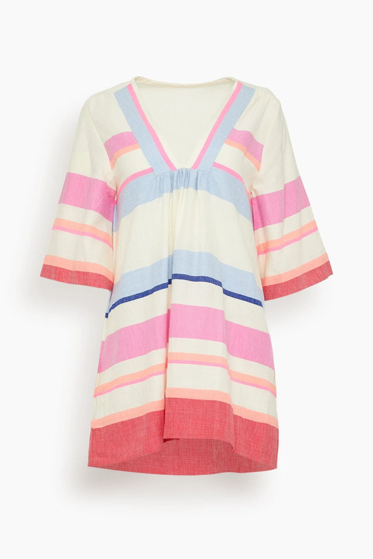 Belkis V-Neck Caftan in Desita Pink