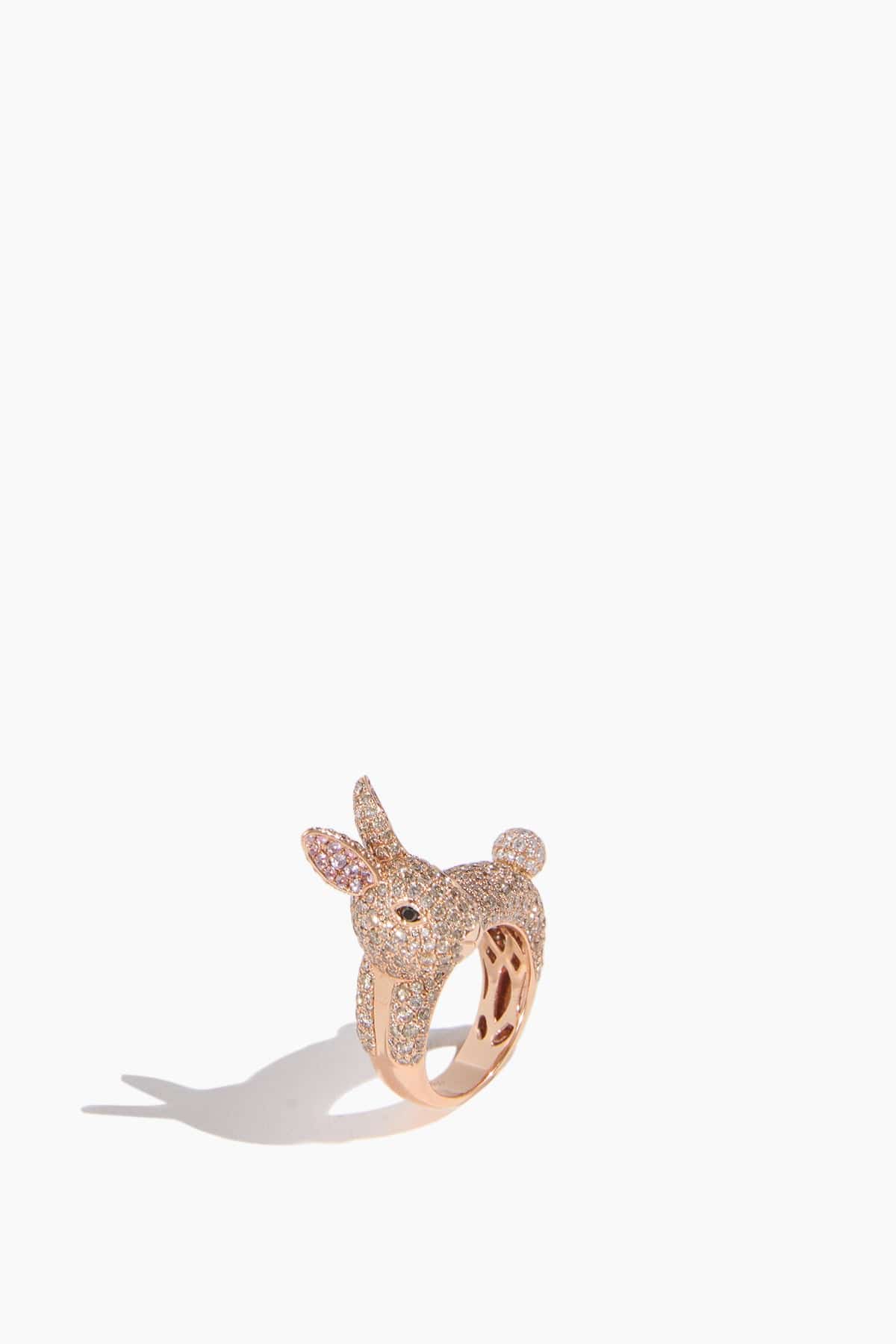 Bunny Ring in 18k Rose Gold