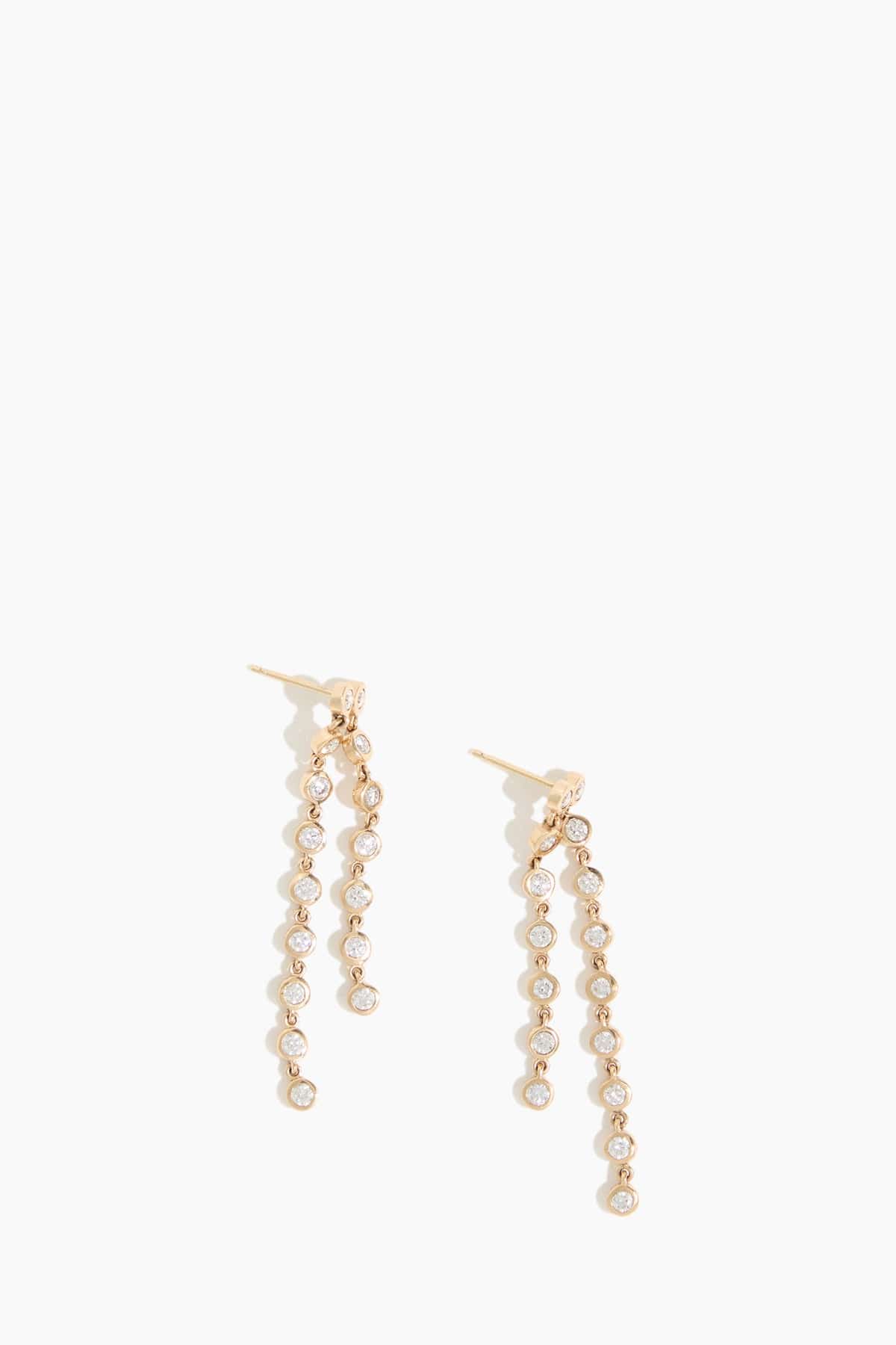 Cascade Earrings in 14k Yellow Gold