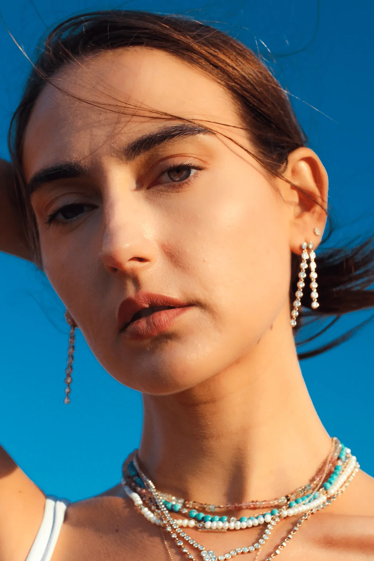 Cascade Earrings in 14k Yellow Gold - Image 3