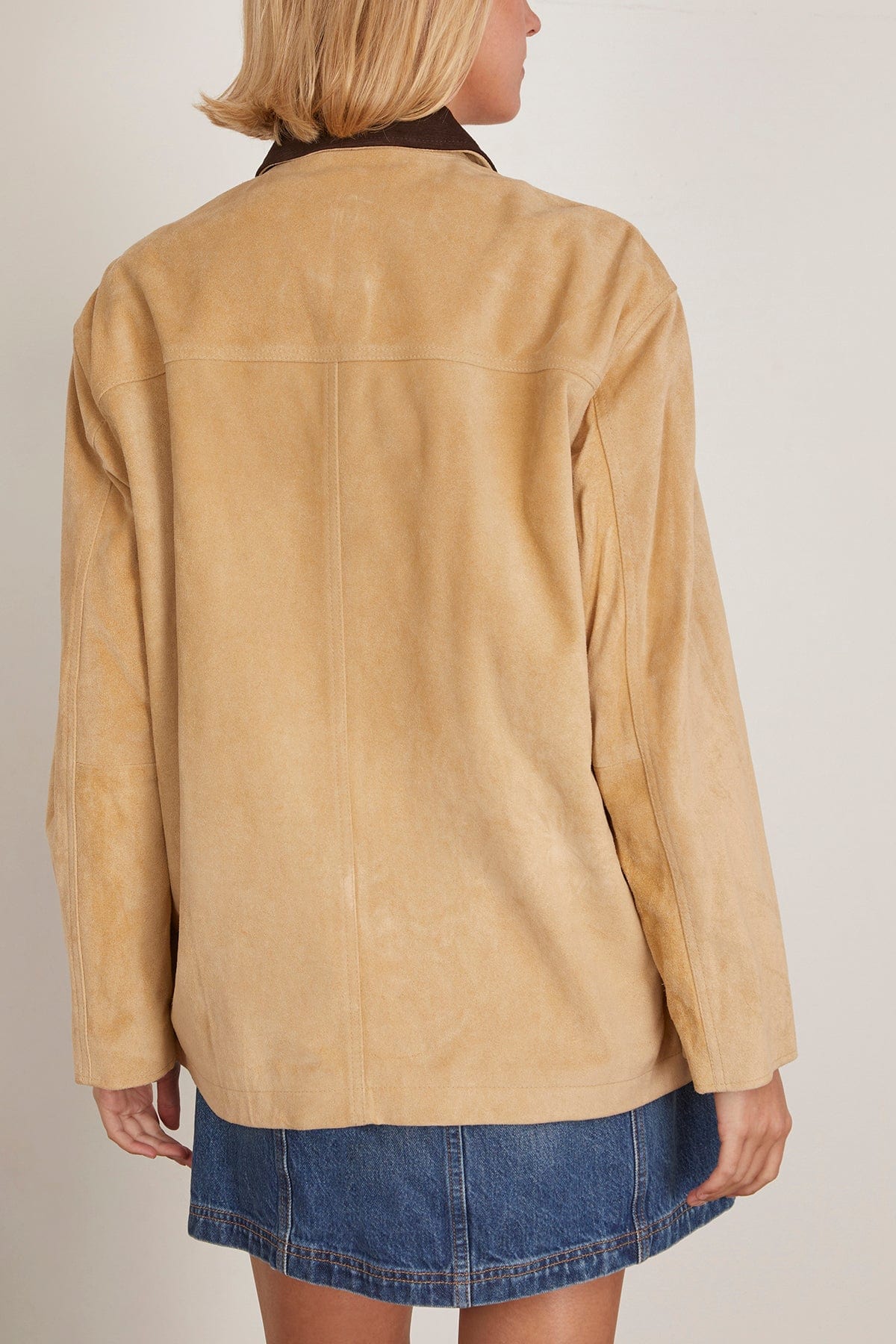 Cassidy Suede Jacket in Tan - Image 4