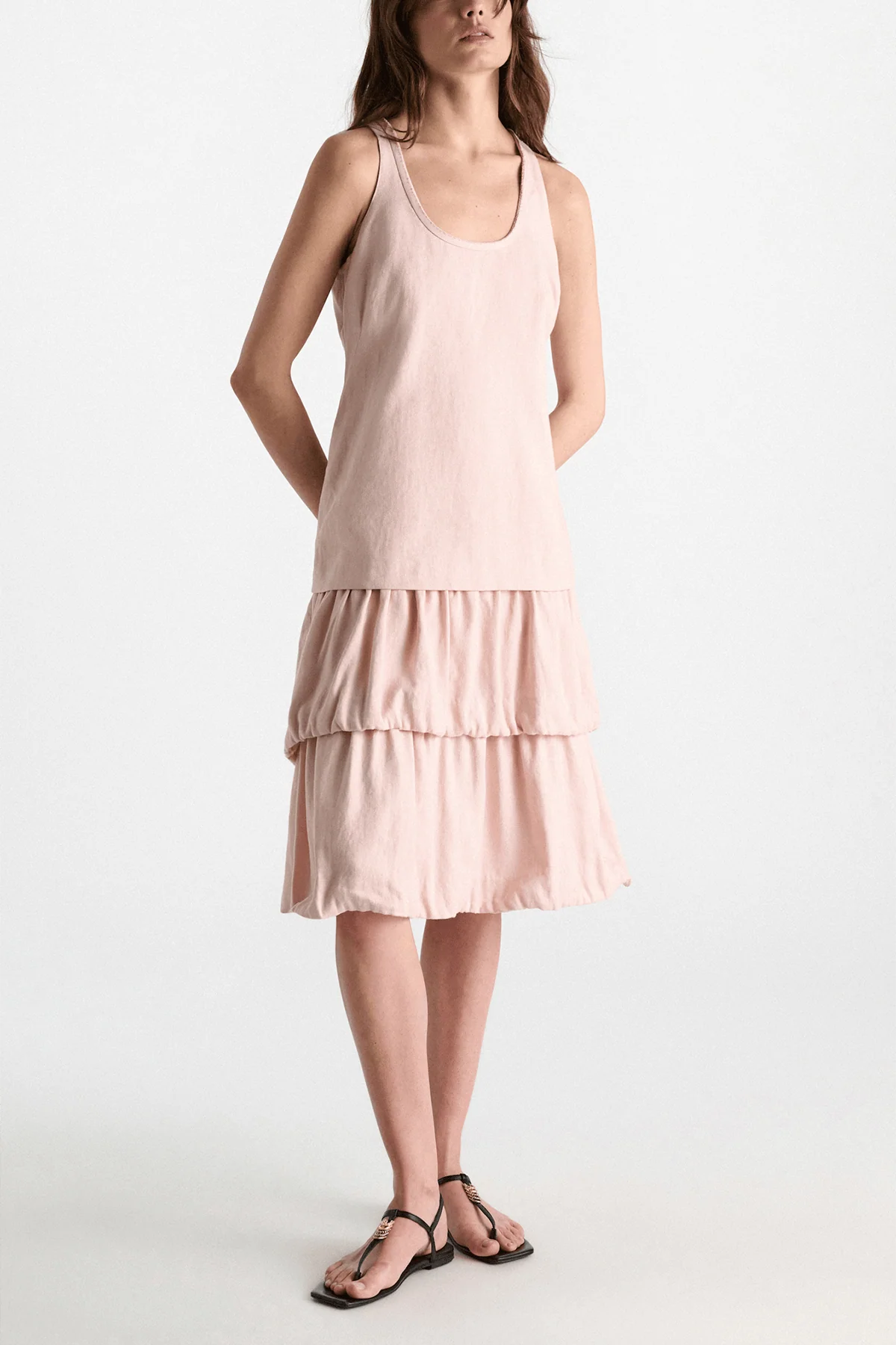 Casual Sophistication Dress in Powder - Image 3