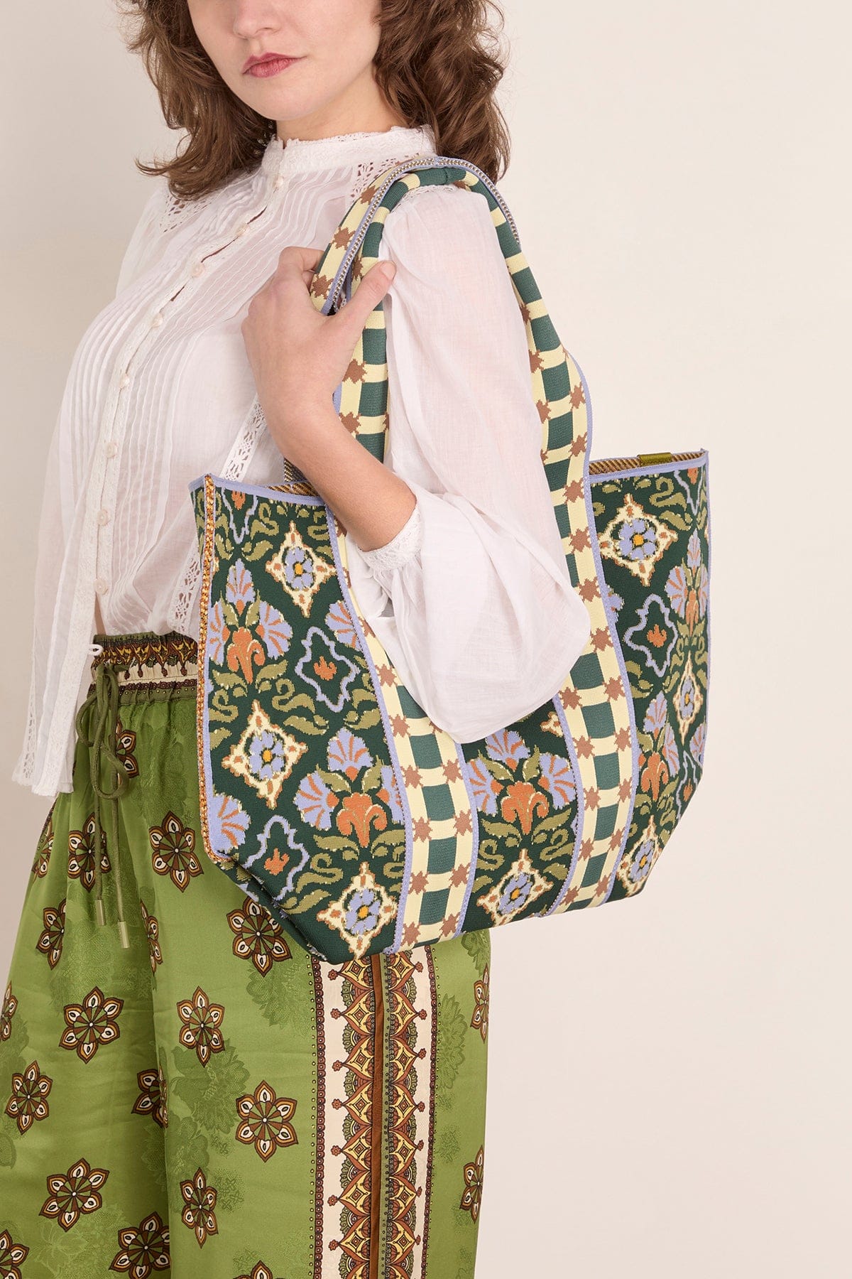 Cece Jacquard Maxi Tote in Multi - Image 2