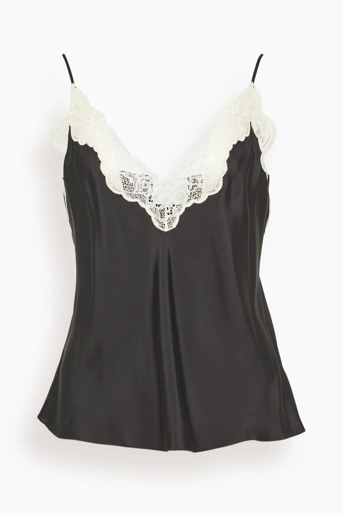 Chic Twill Lingerie Top in Noir