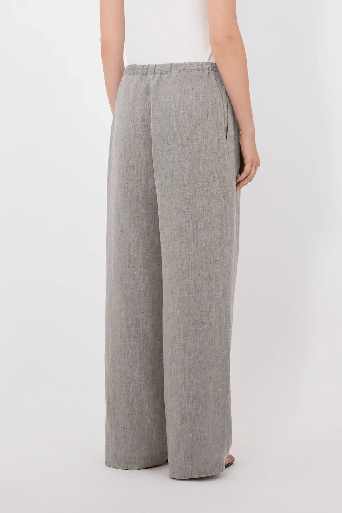 Clark Loose Fit Pant in Grey Melange - Image 4
