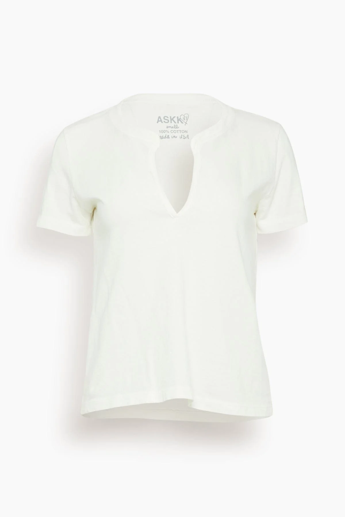 Classic Henley Tee in Ivory