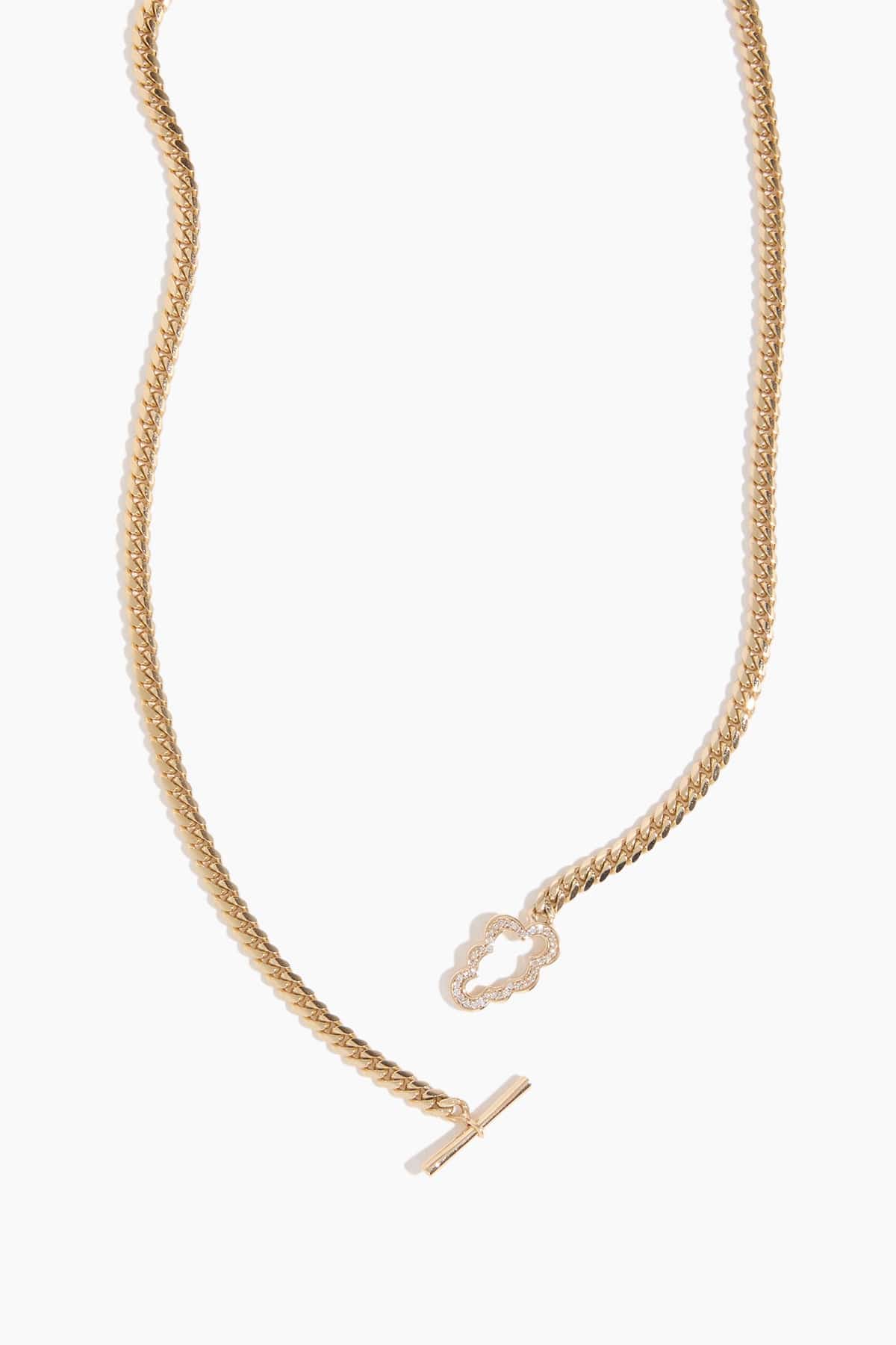 Cloud Toggle Necklace in 14K Yellow Gold