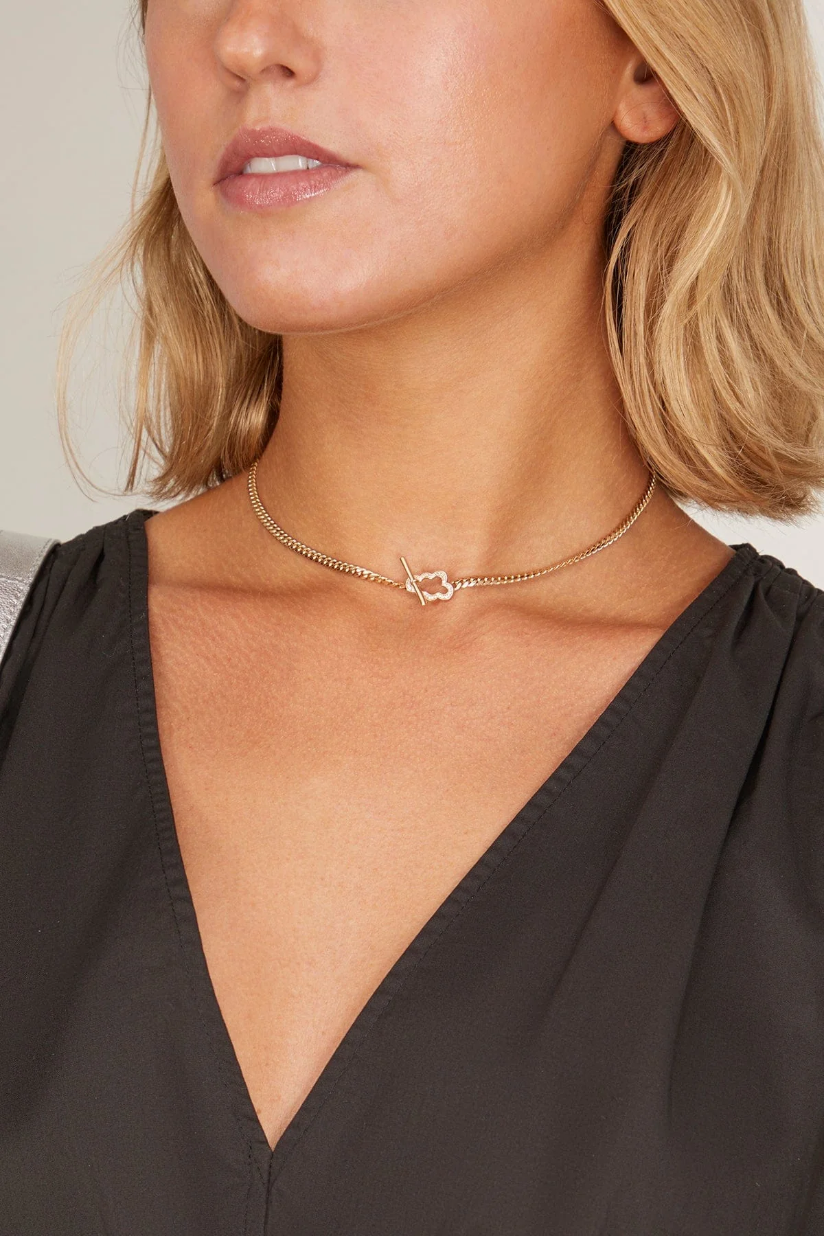 Cloud Toggle Necklace in 14K Yellow Gold - Image 2