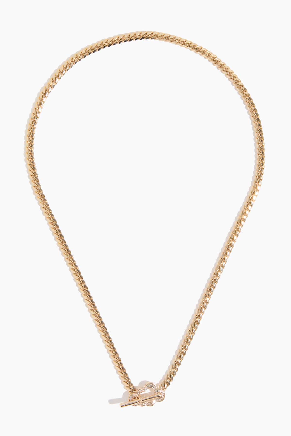 Cloud Toggle Necklace in 14K Yellow Gold - Image 3