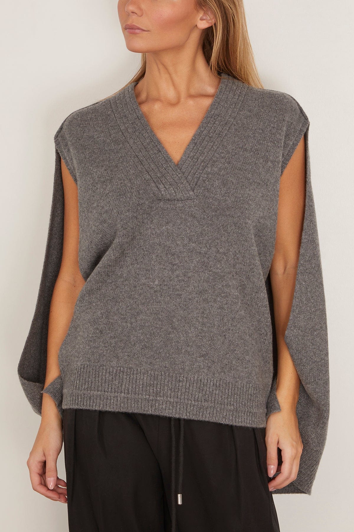 Cocoon Cape in Medium Heather Grey - Image 3