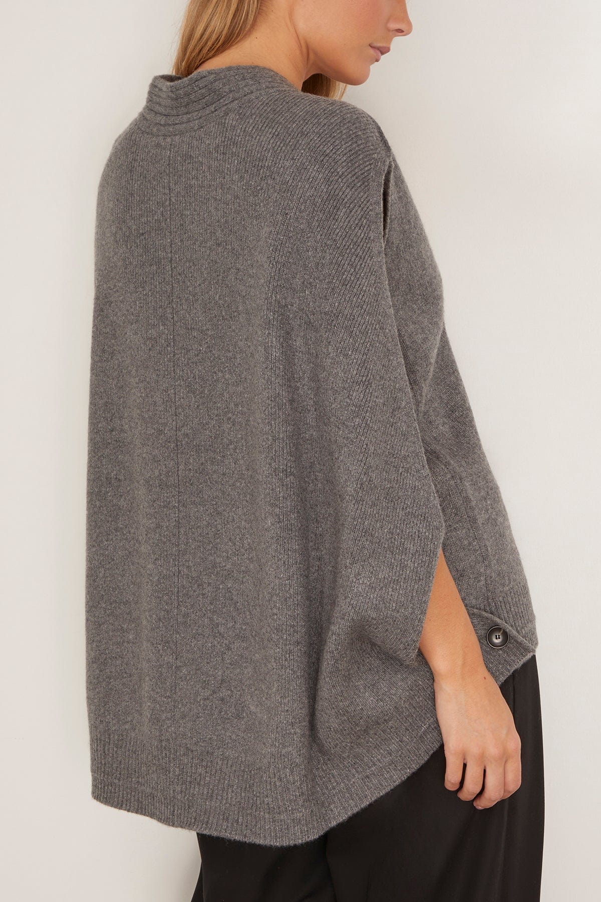 Cocoon Cape in Medium Heather Grey - Image 4
