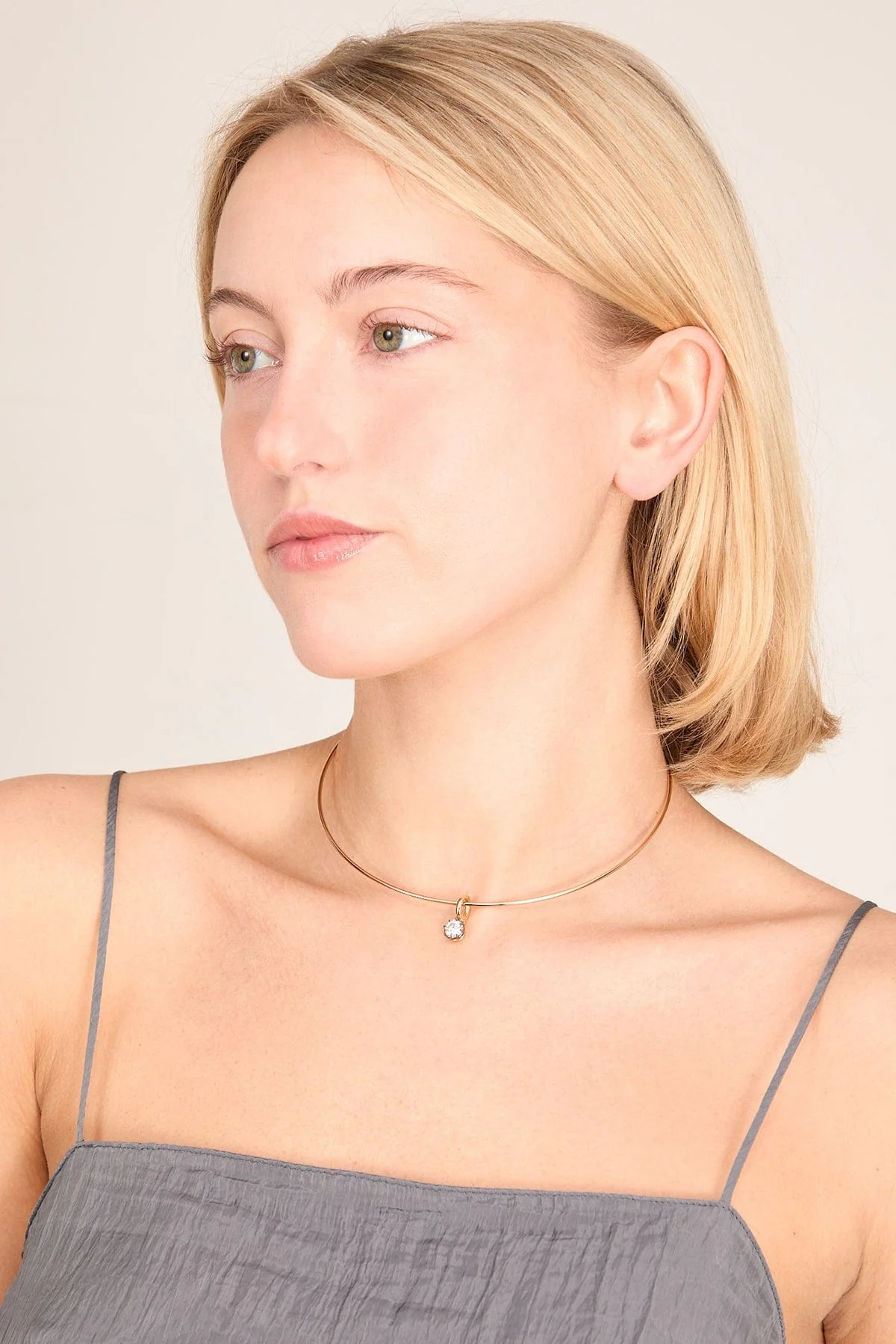 Collet 1 Carat Diamond Charm in 18k Yellow and Blackened Gold - Image 2