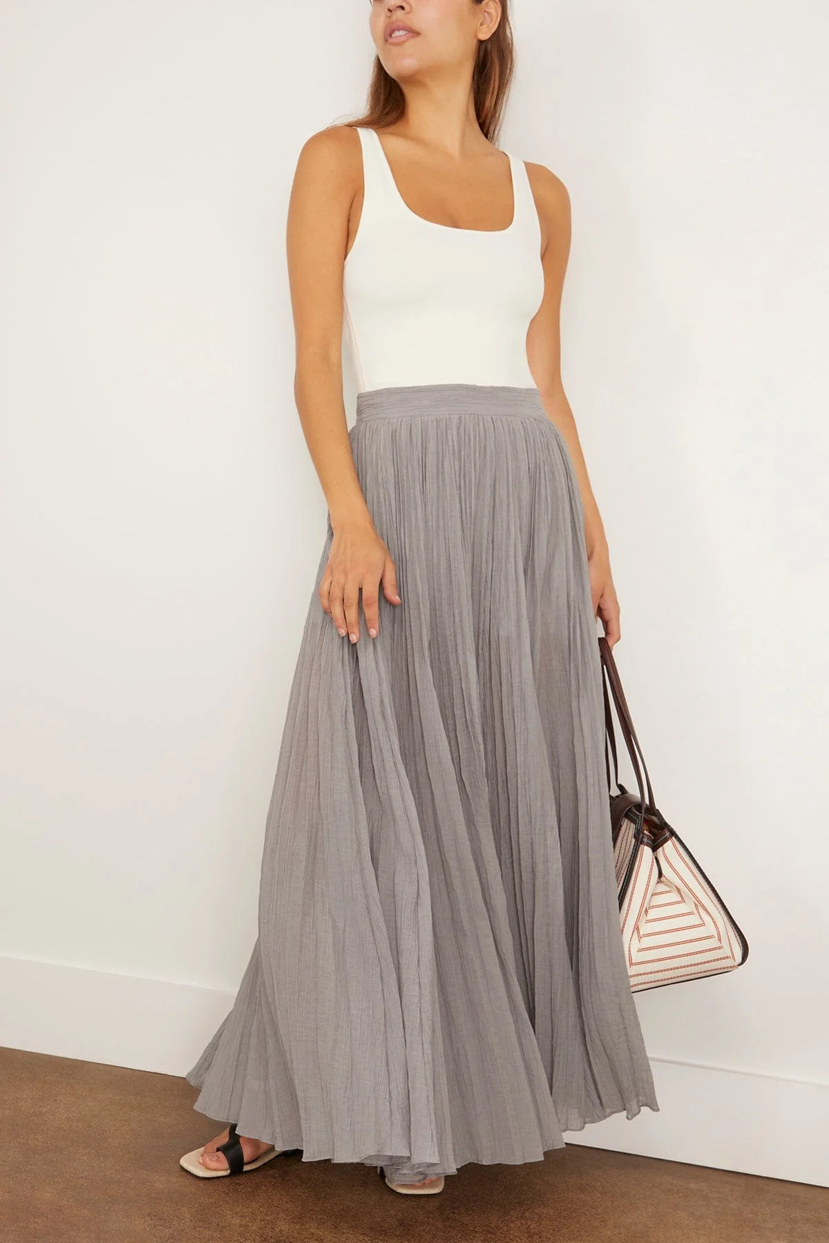 Compact Knit Tank in White - Image 2