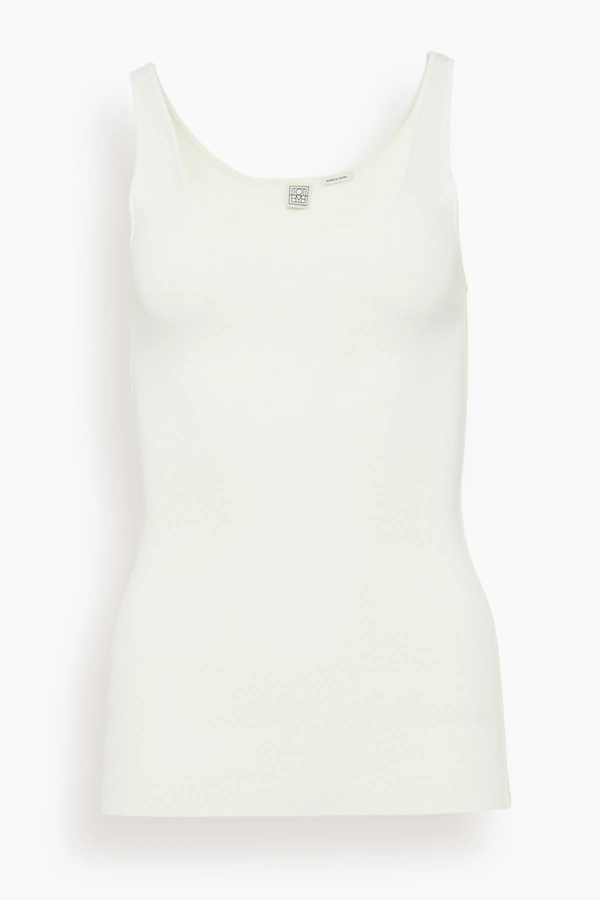 Compact Knit Tank in White