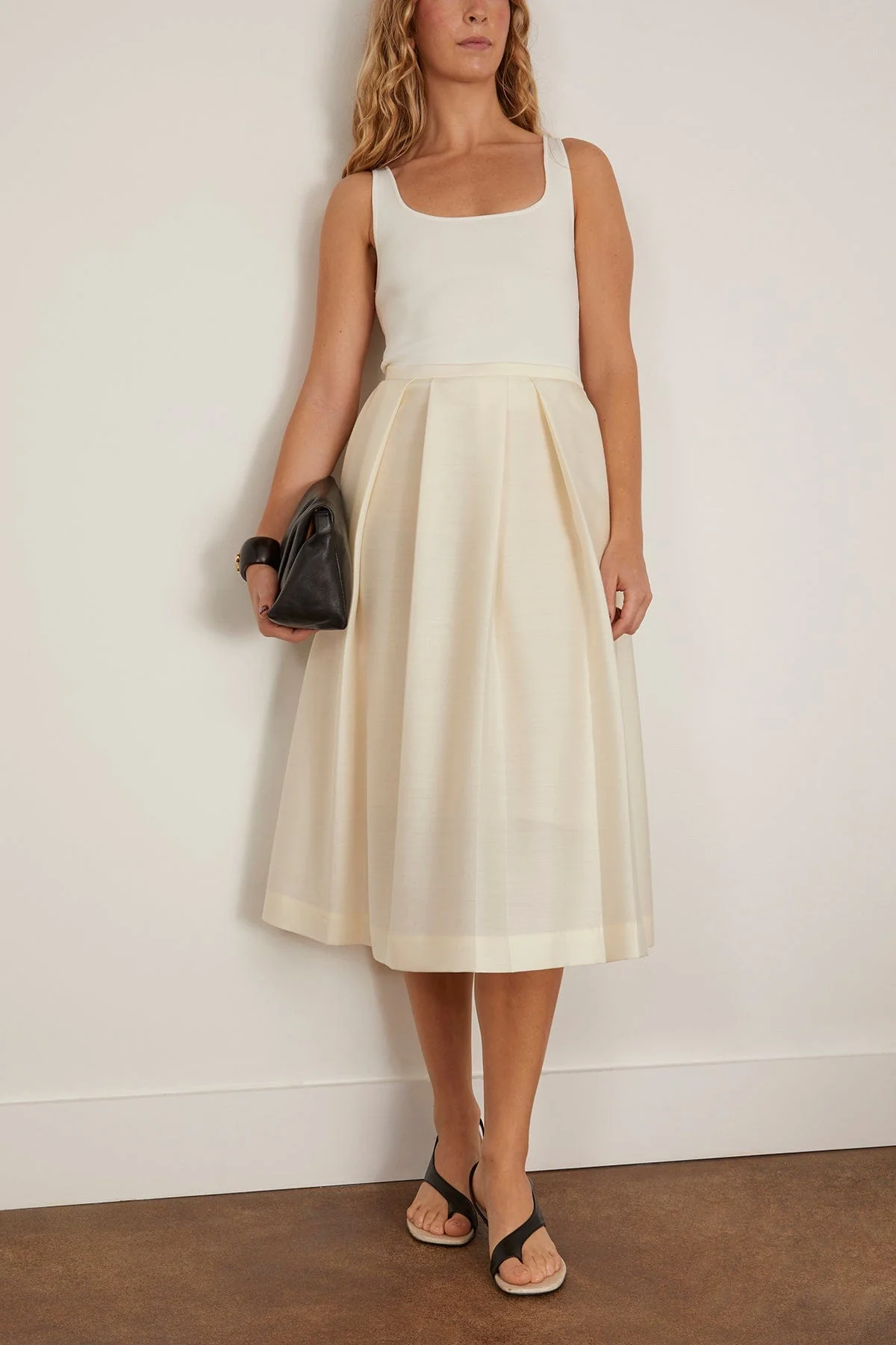 Compact Knit Tank in White - Image 2