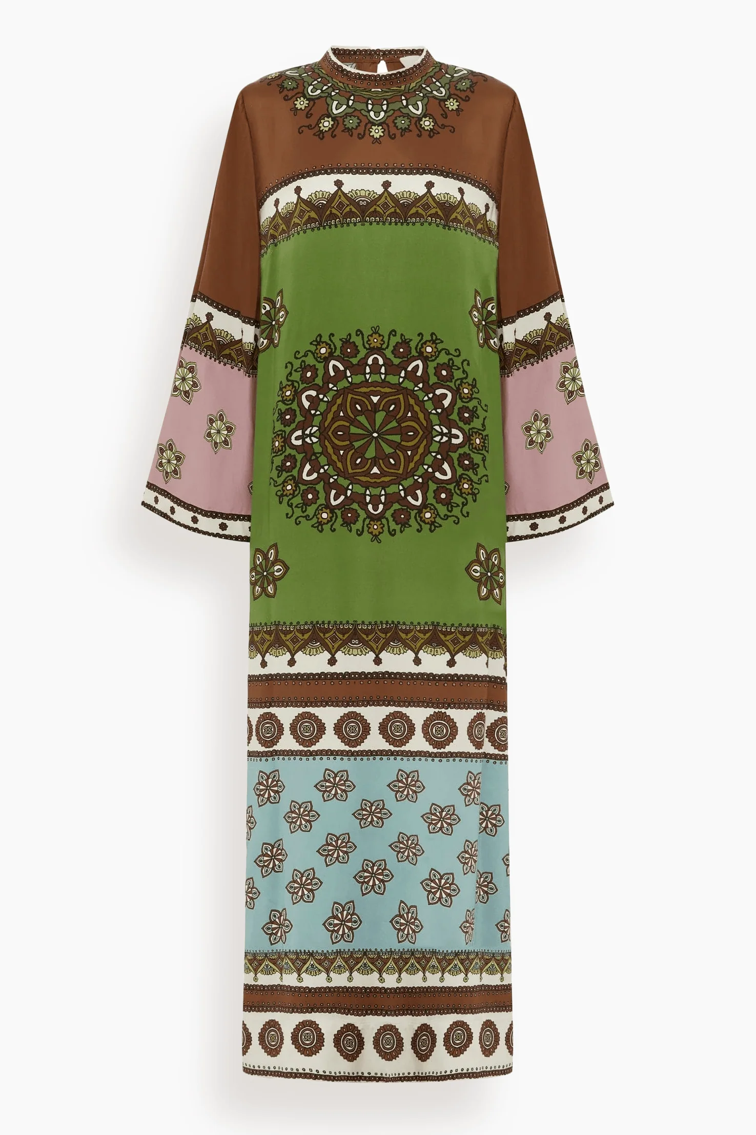 Contina Silk Midi Dress in Multi