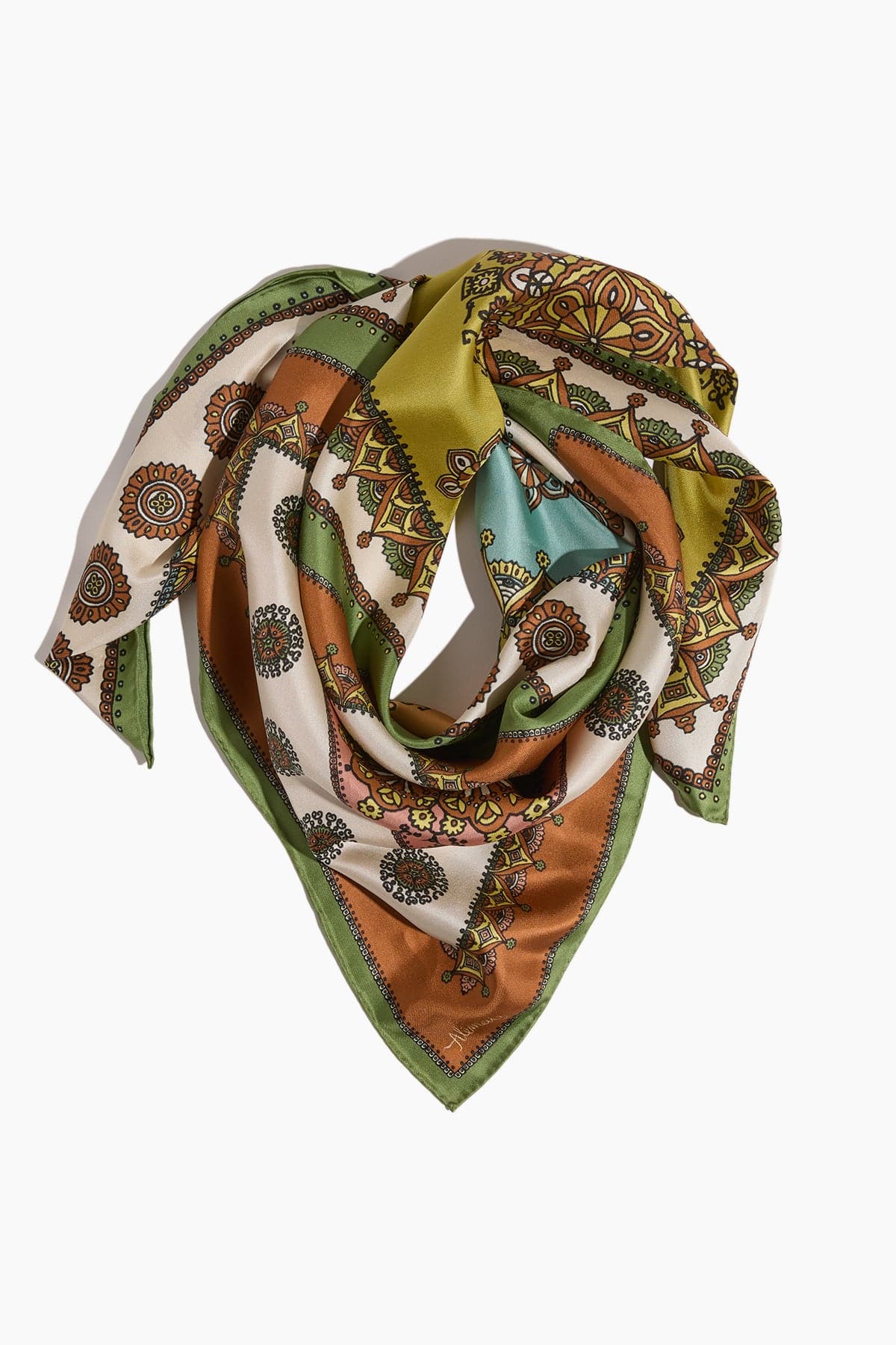 Contina Tiles Silk Scarf in Multi
