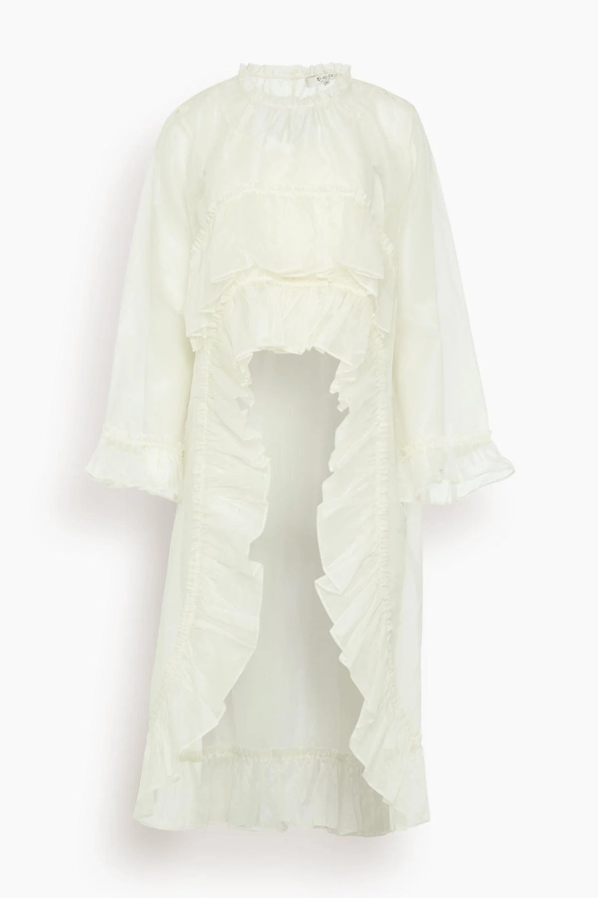 Cornelia Solid High Low Top in Cream