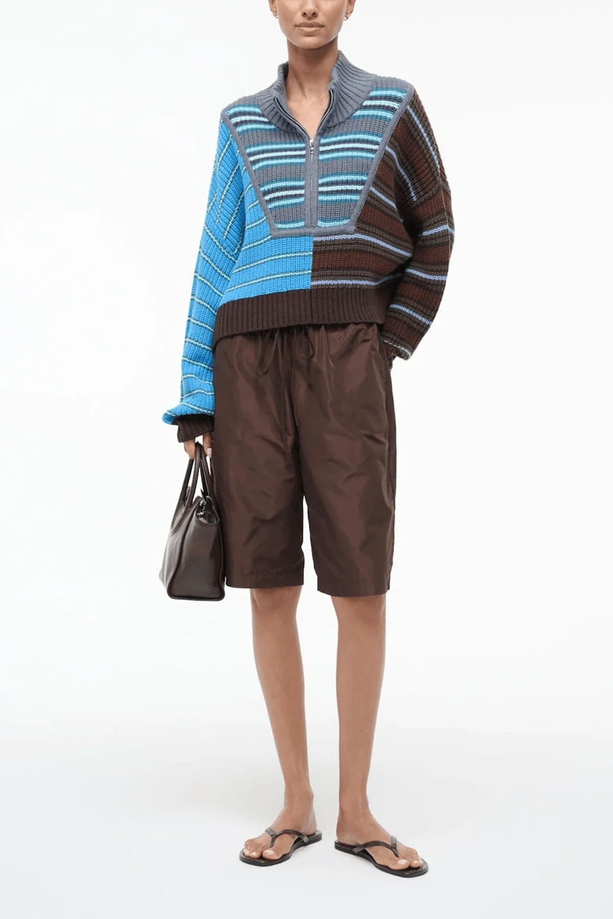 Cropped Hampton Sweater in Zuma Stripe Multi - Image 2