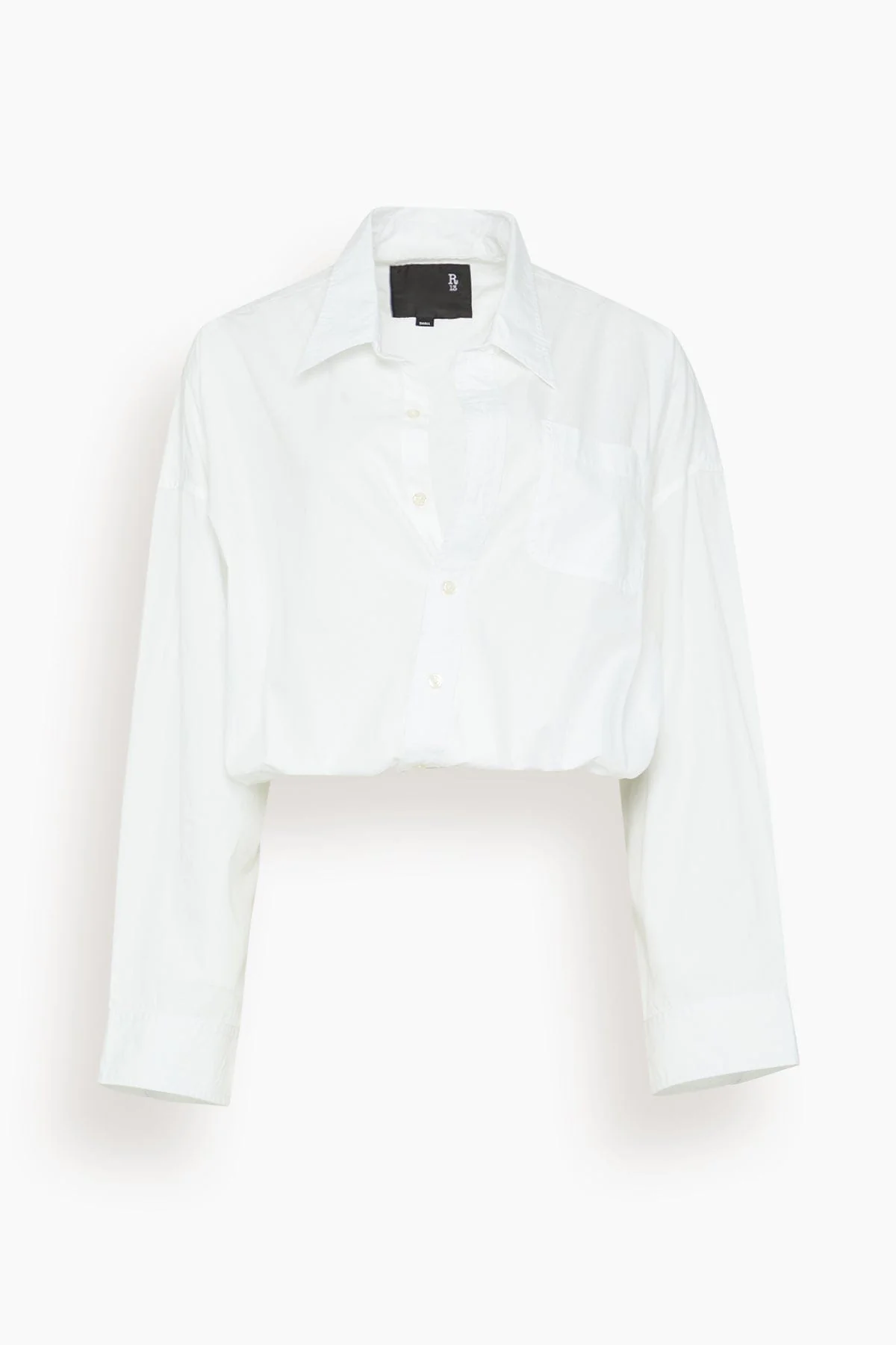Crossover Bubble Shirt in White