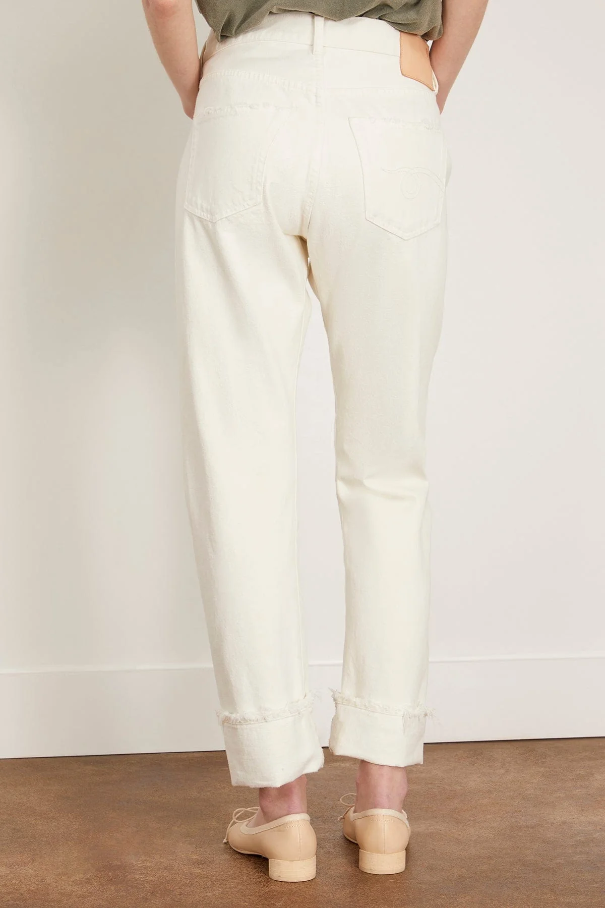 Cuffed Crossover Jean in Bennett White Selvedge (TS) - Image 4