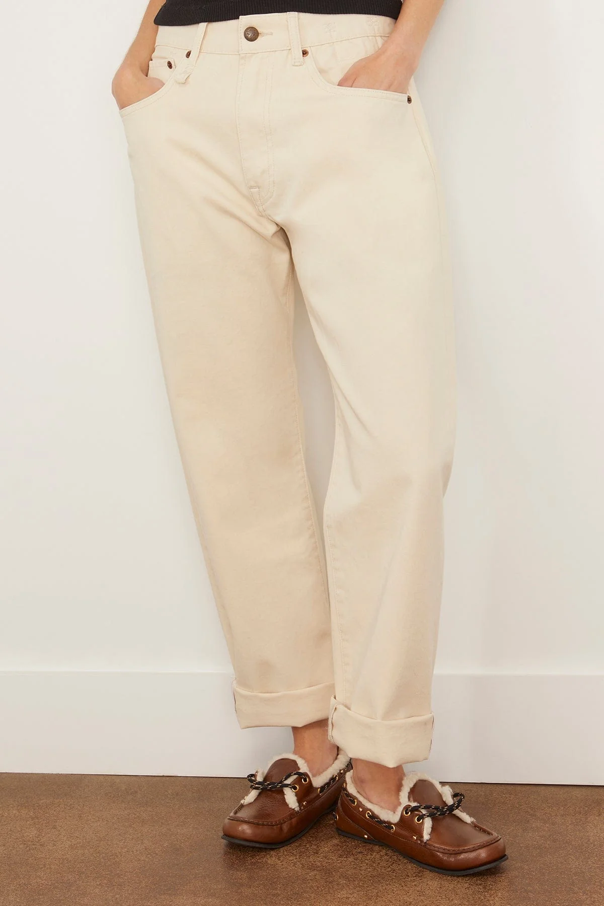 Cuffed X-BF Jean in Bone White Selvedge - Image 3