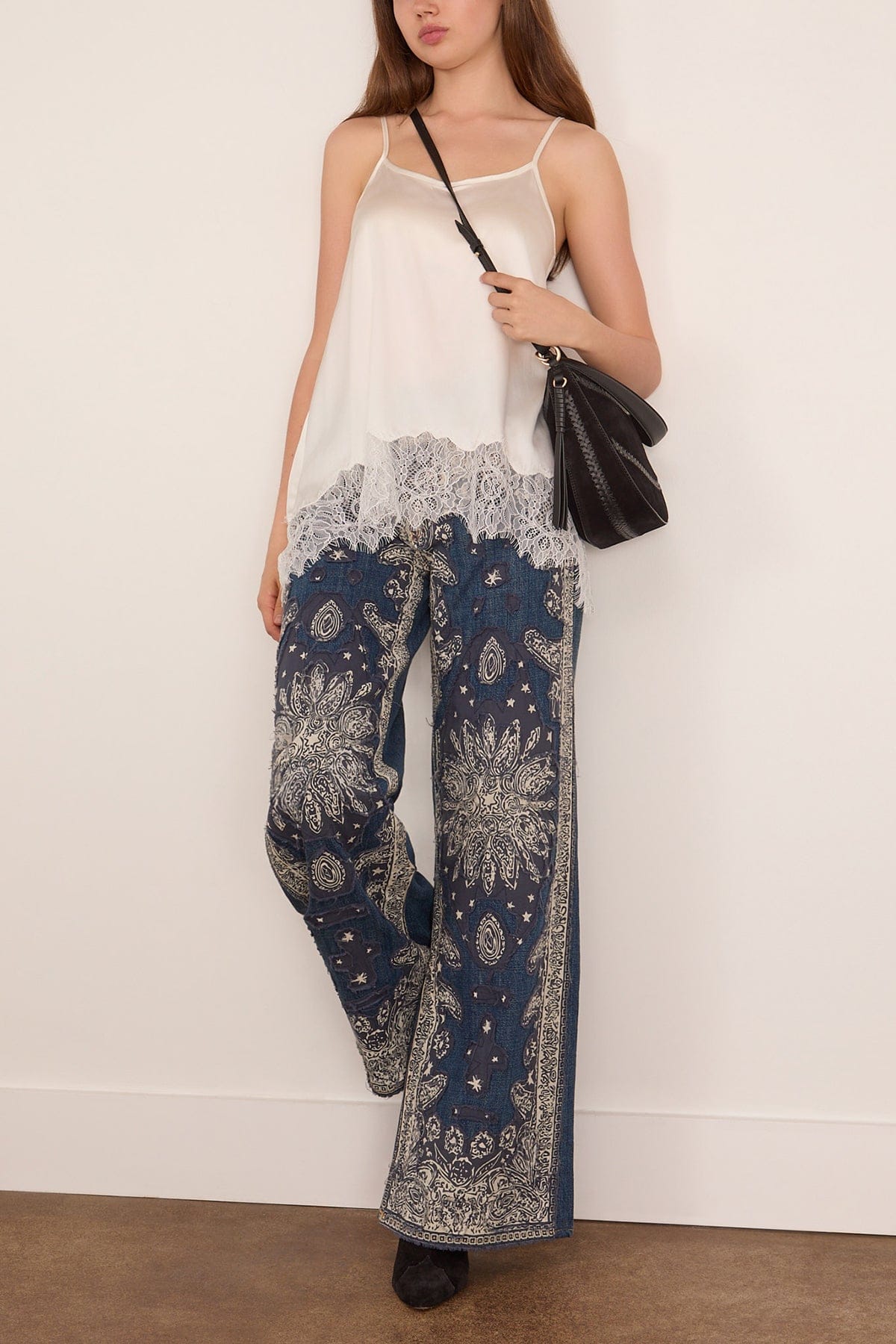 D'Arcy Flare Jean in Blue Bandana Applique - Image 2
