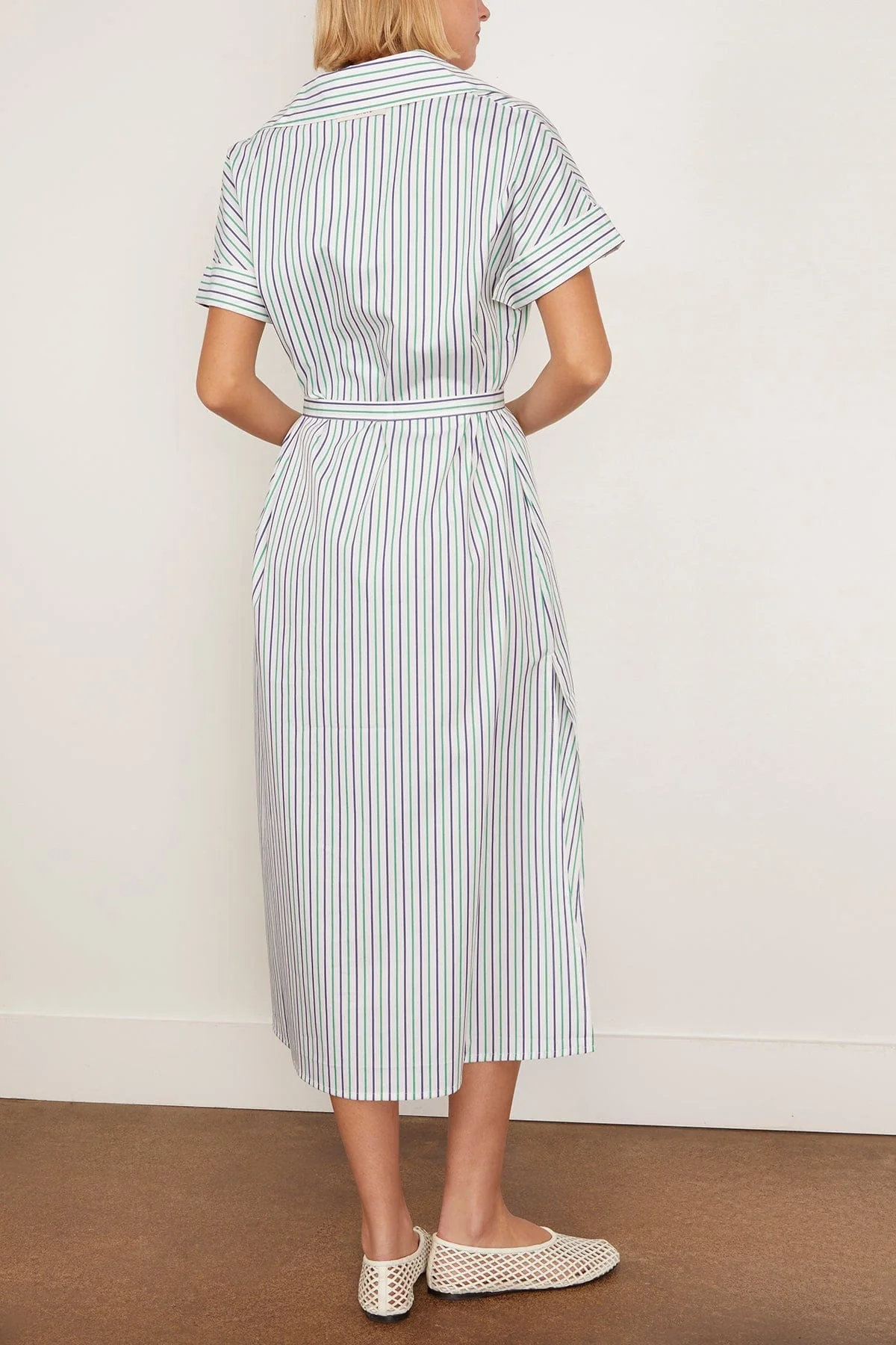 Darla Dress in Green Stripe - Image 4