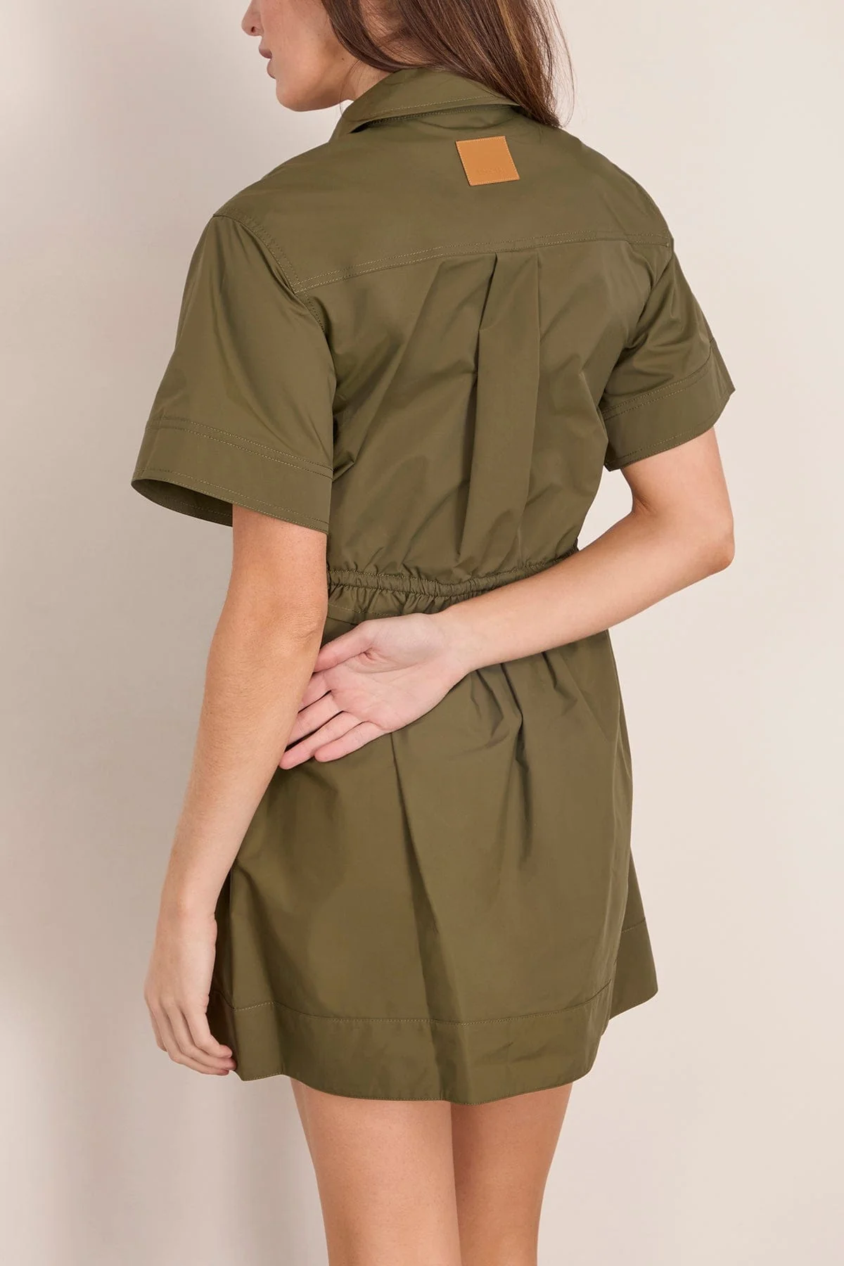 Dawson Shirt Dress in Olive - Image 4