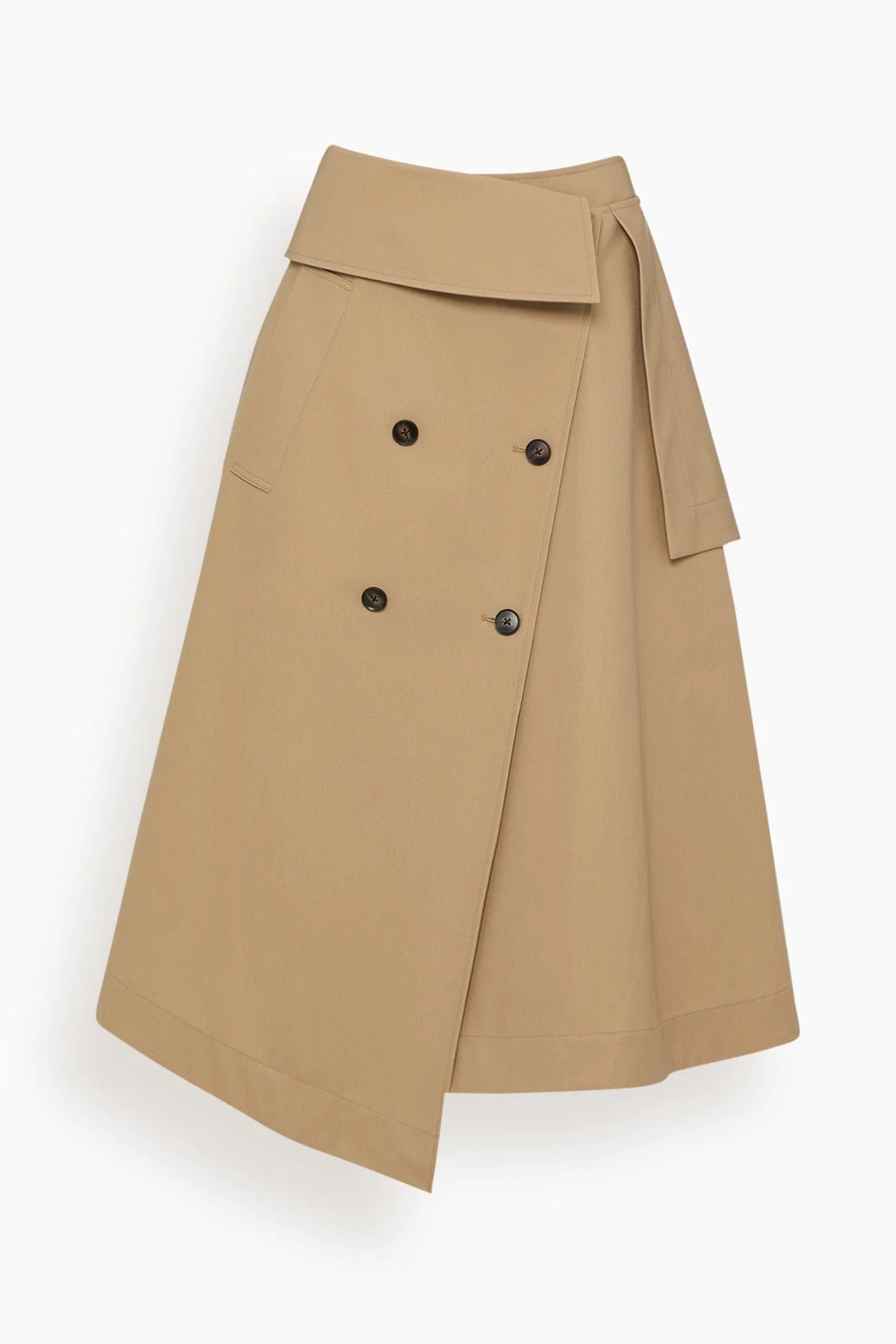 Deconstructed Trench Skirt in Sand
