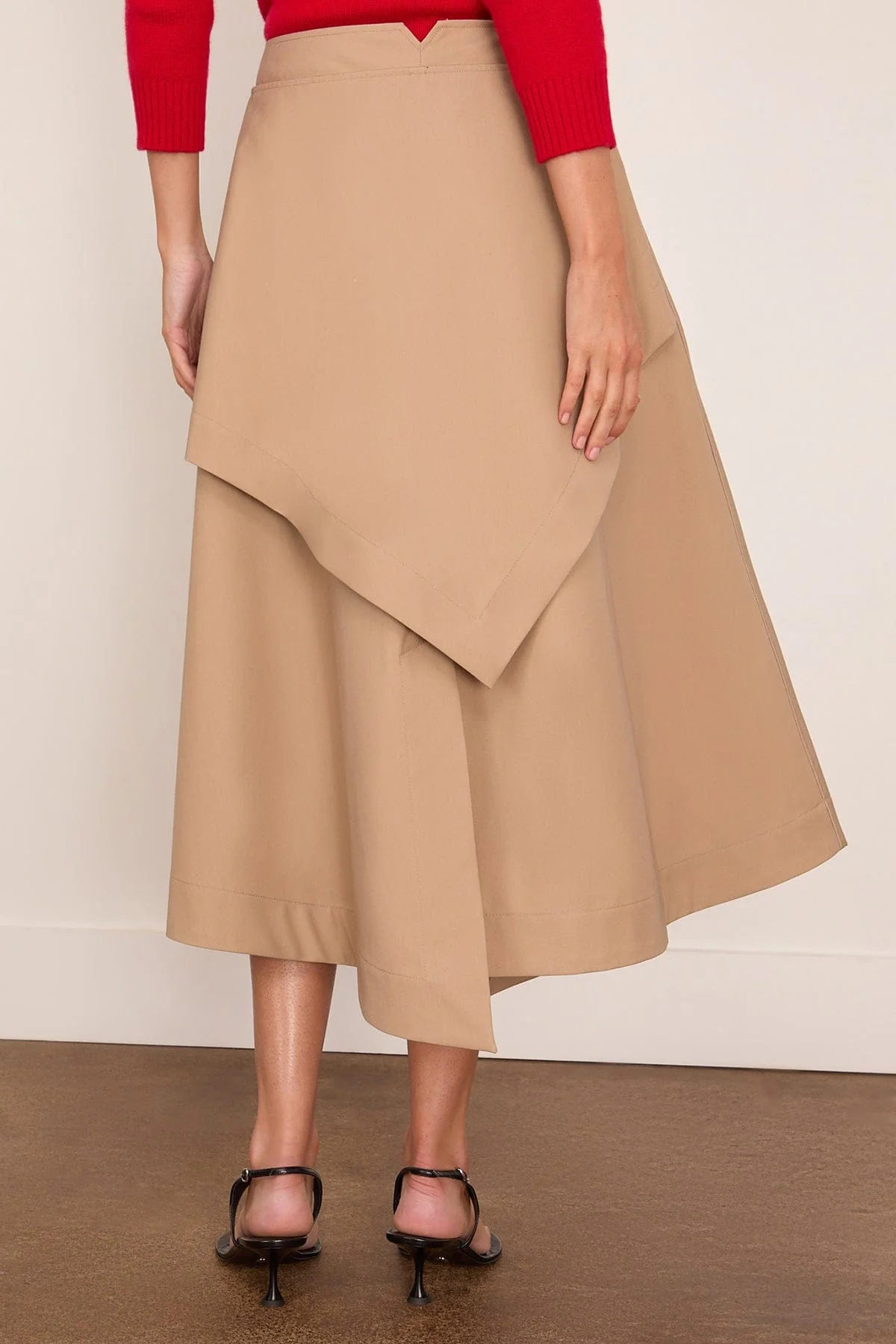 Deconstructed Trench Skirt in Sand - Image 4