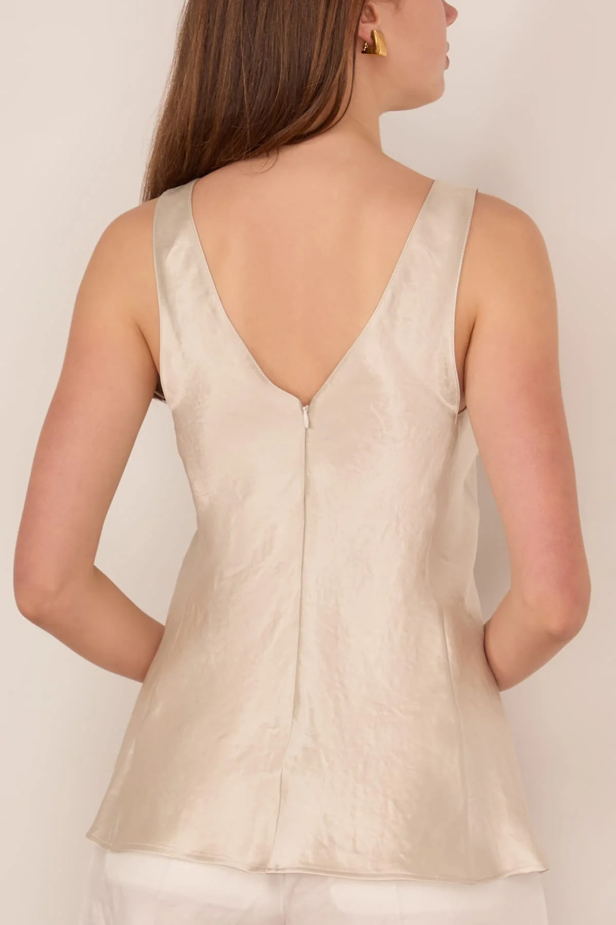 Deep V Tunic in Champagne - Image 4